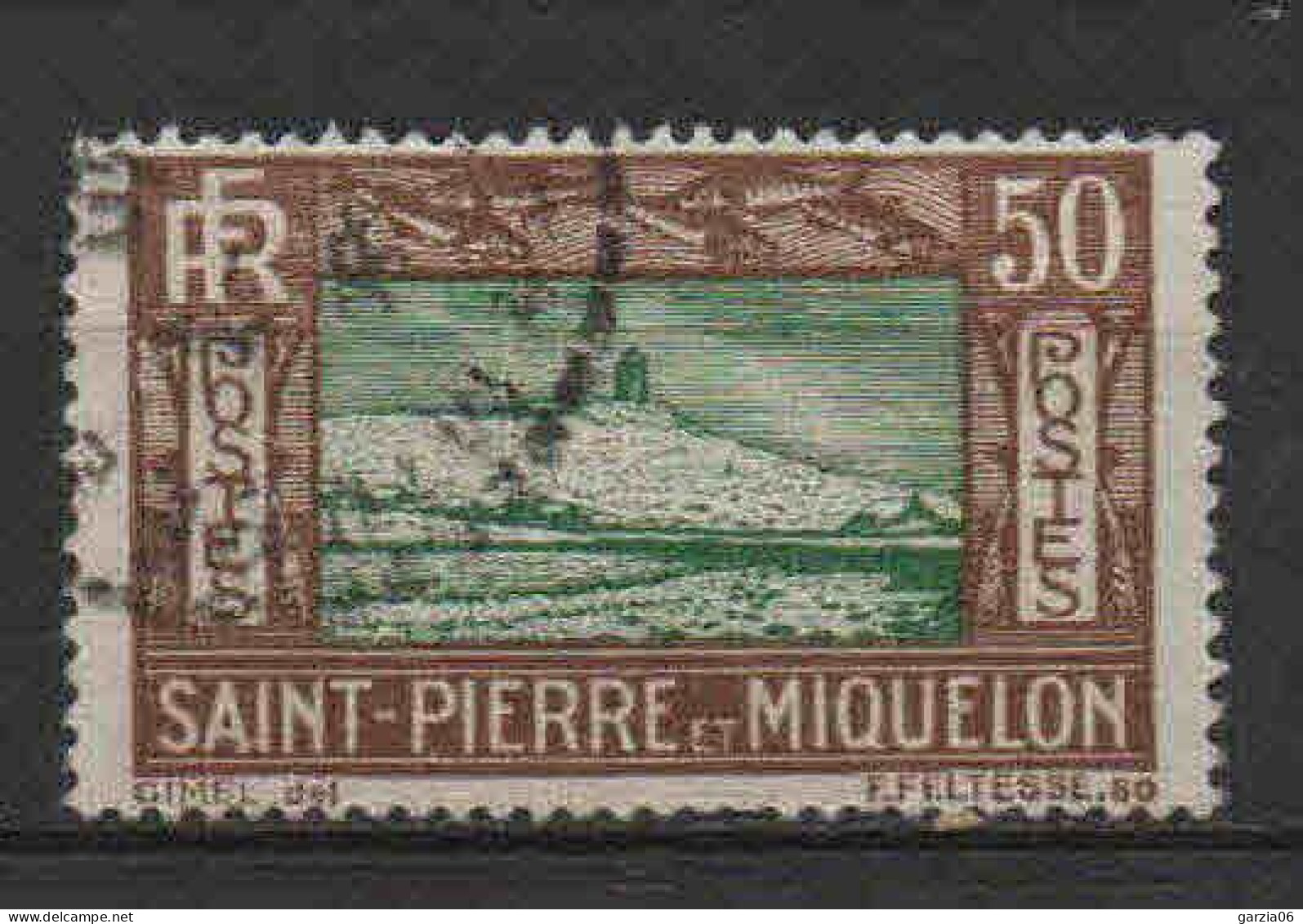 St Pierre Et Miquelon    - 1932 -  Falaise Et Phare  - N° 147 - Oblit - Used - Used Stamps