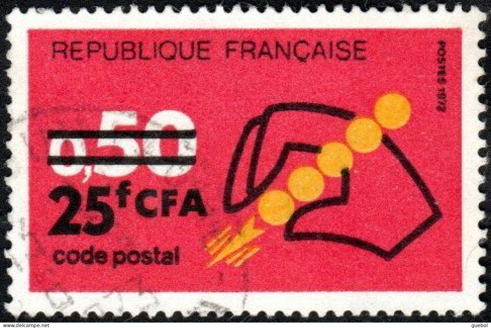 Réunion Obl. N° 411 - Code Postal - Usati