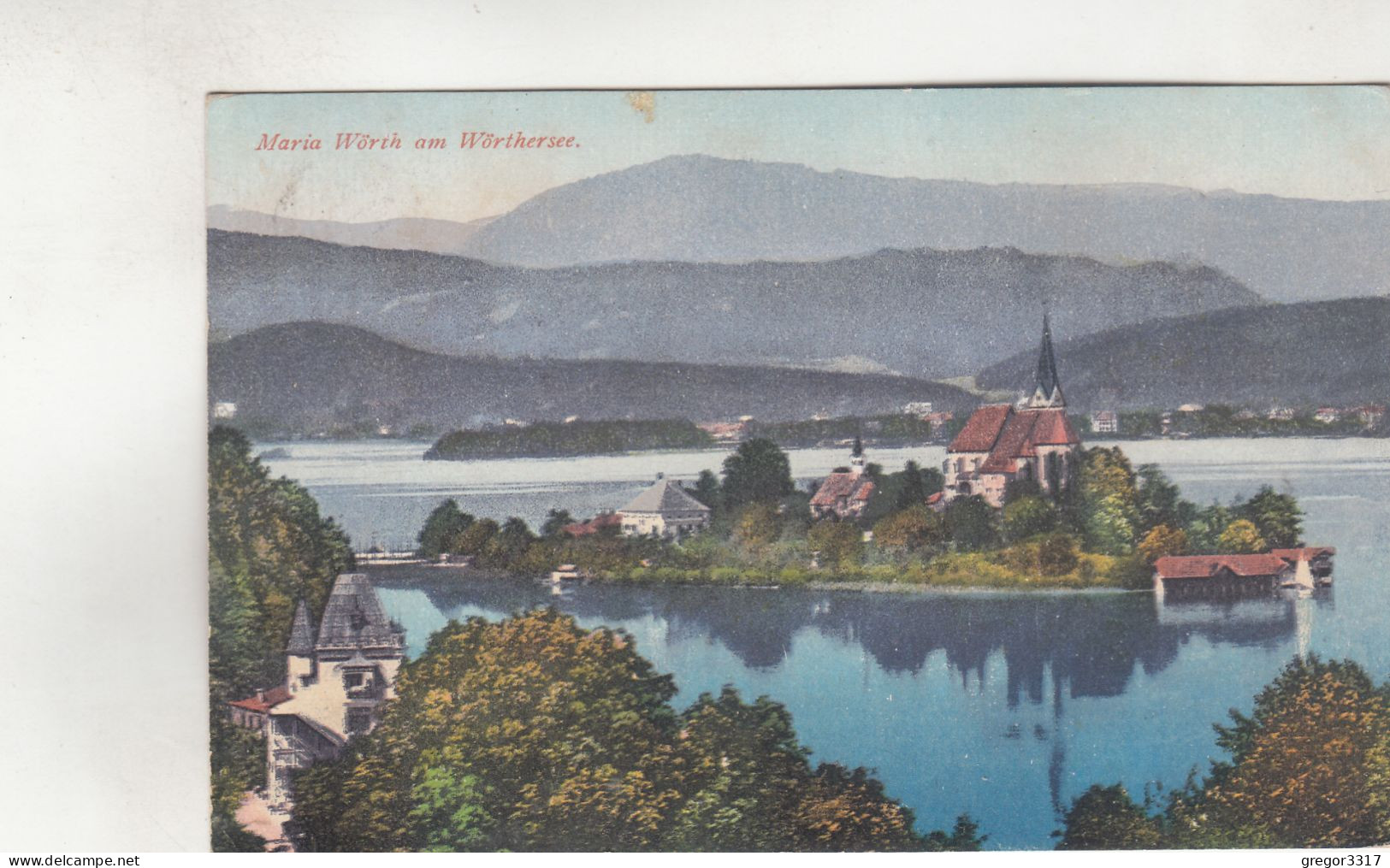 D196) MARIA WÖRTH Am WÖRTHERSEE - Haus Im Vordergrund Und Blick Auf Halbinsel U. Bootshaus 1923 - Maria Wörth