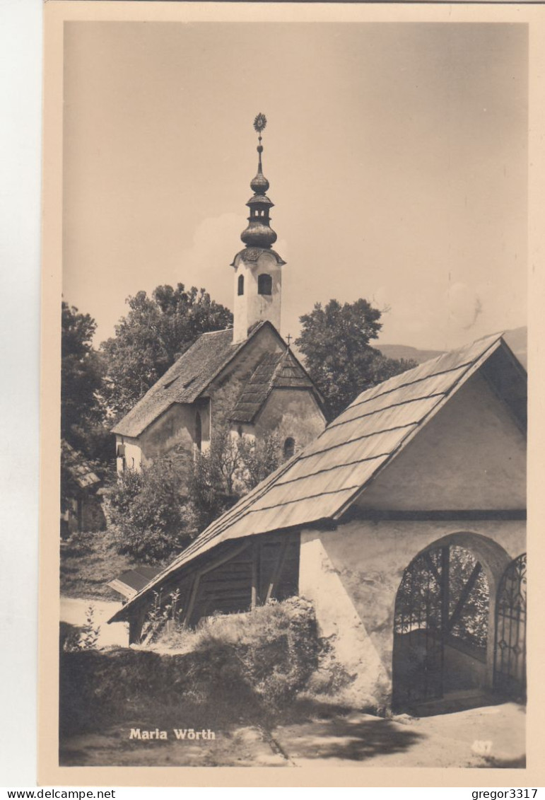 D201) MARIA WÖRTH - Wörthersee - Tolle DETAIL AK - Alte Kirche 1941 - Maria Wörth