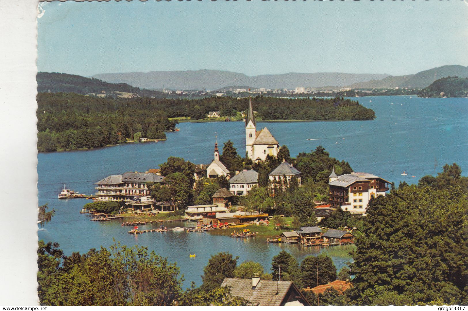 D204) MARIA WÖRTH  Am  Wörthersee - Idylische Halbinsel Mit Kirche Gegen Landeshauptstadt KLAGENFURT 1975 - Maria Wörth