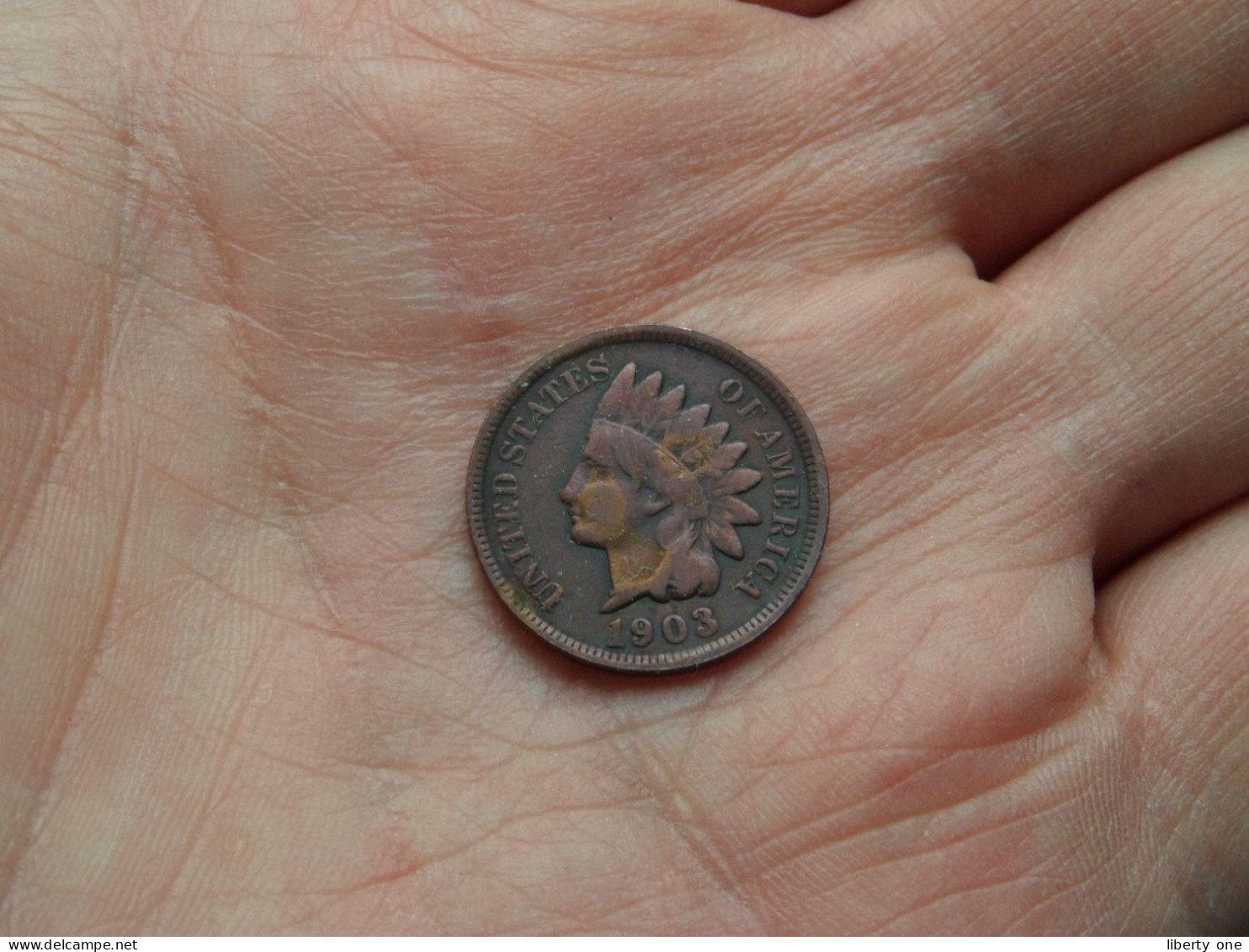 1903 > 1 Cent Indian Head ( Uncleaned Coin / For Grade, Please See Photo ) ! - 1859-1909: Indian Head