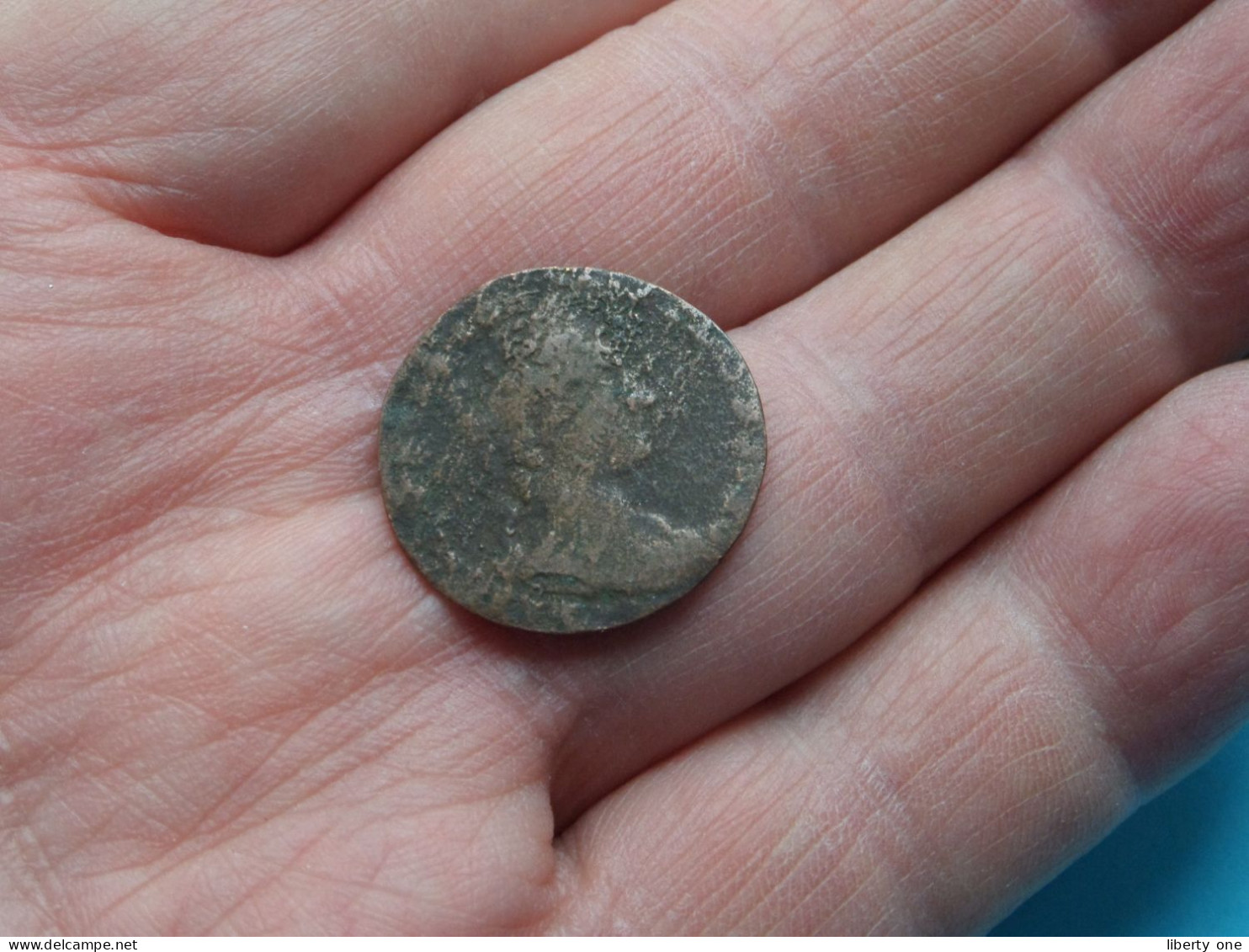 1745 - AD USUM BELGII AUSTRIA ( Uncleaned Coin / For Grade, Please See Photo ) Condition ??? ! - 1714-1794 Oostenrijkse Nederlanden
