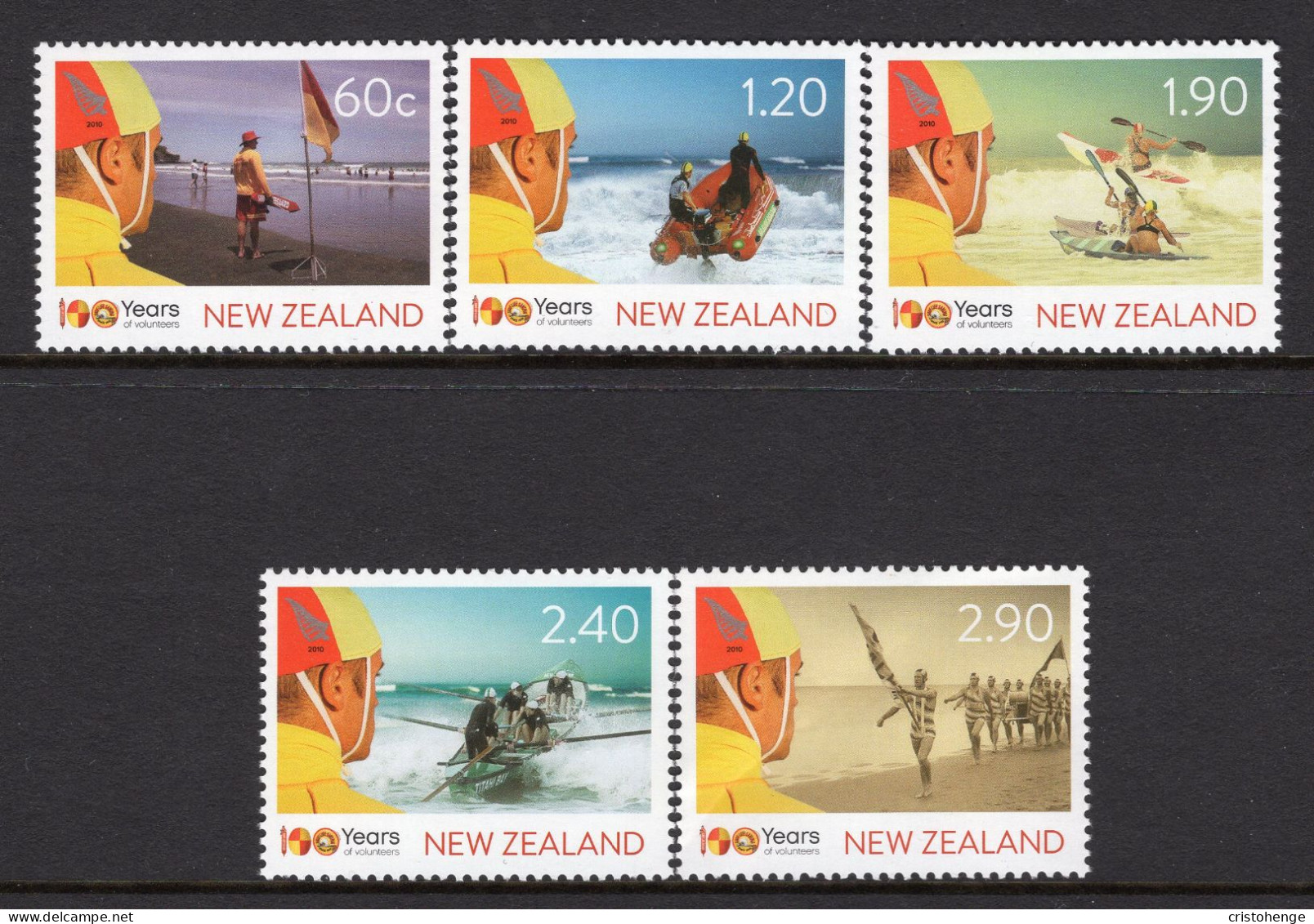 New Zealand 2010 Centenary Of Surf Lifesaving Set MNH (SG 3247-3251) - Unused Stamps