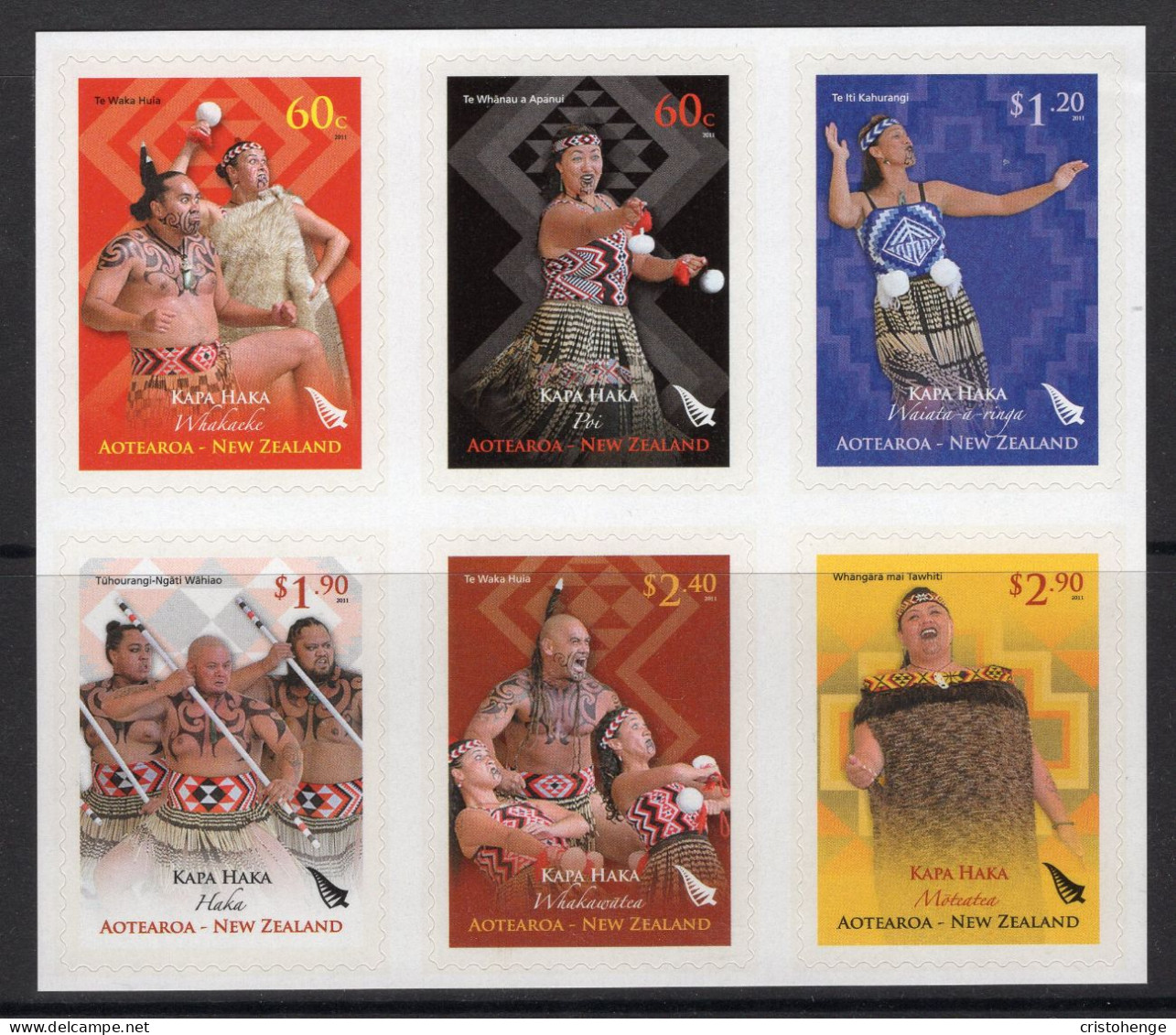 New Zealand 2011 Kapa Haka Set MNH (SG 3259-3264) - Unused Stamps