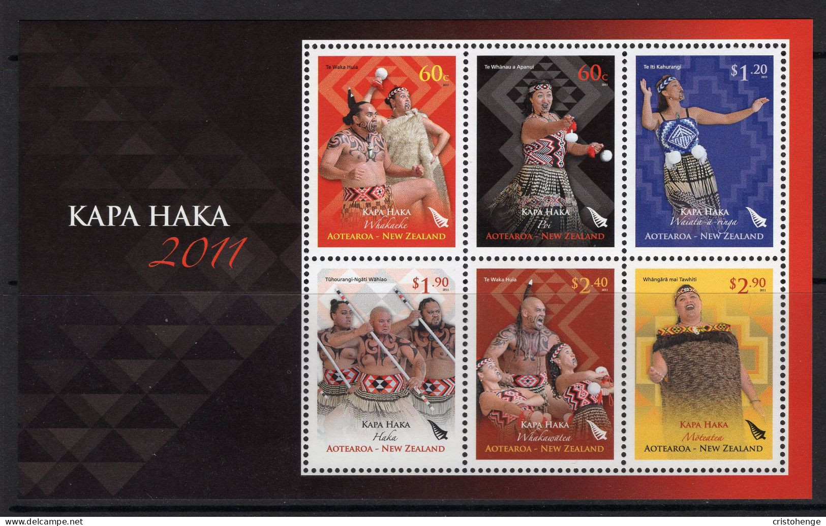 New Zealand 2011 Kapa Haka MS MNH (SG MS3265) - Unused Stamps