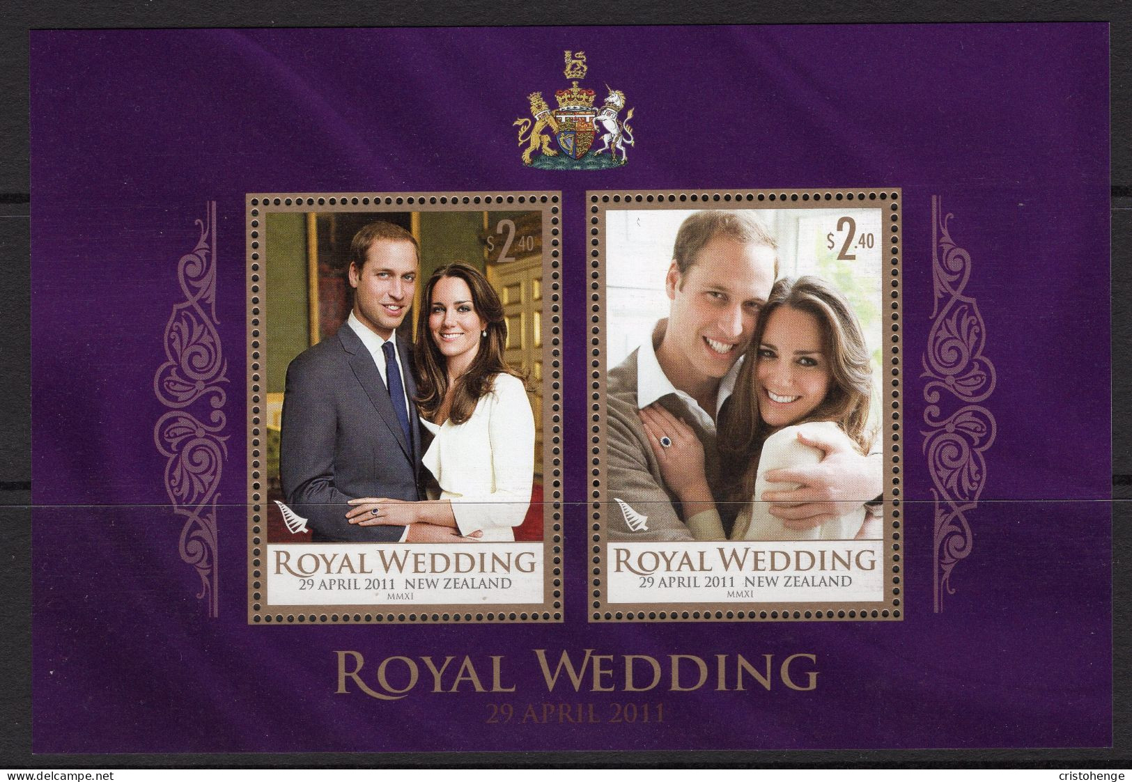 New Zealand 2011 Royal Wedding MS MNH (SG MS3268) - Unused Stamps