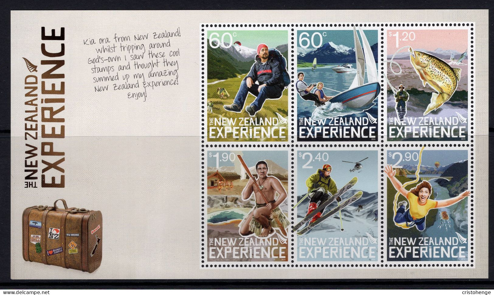 New Zealand 2011 The New Zealand Experience MS MNH (SG MS3320) - Unused Stamps