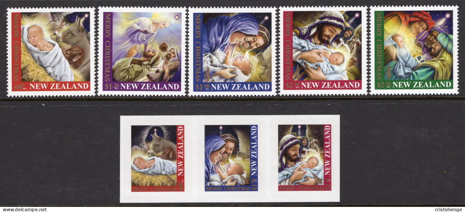 New Zealand 2011 Christmas Set MNH (SG 3321-3328) - Unused Stamps