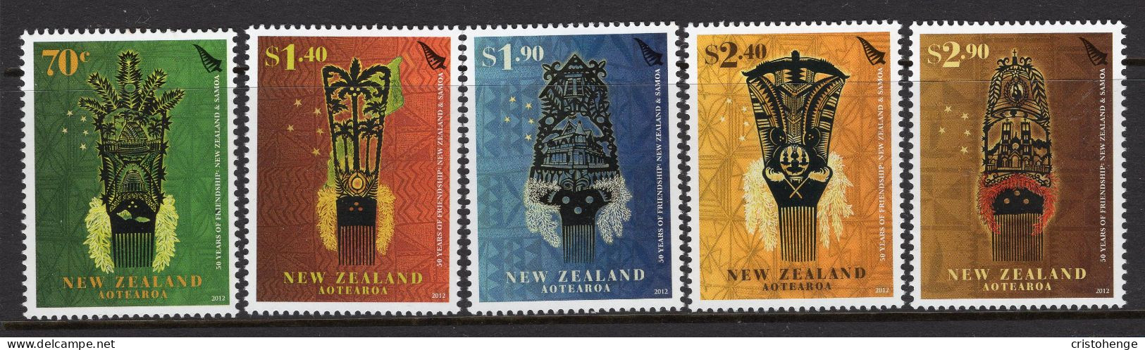 New Zealand 2012 50th Anniversary Of Treaty Of Friendship With Samoa Set MNH (SG 3380-3384) - Unused Stamps