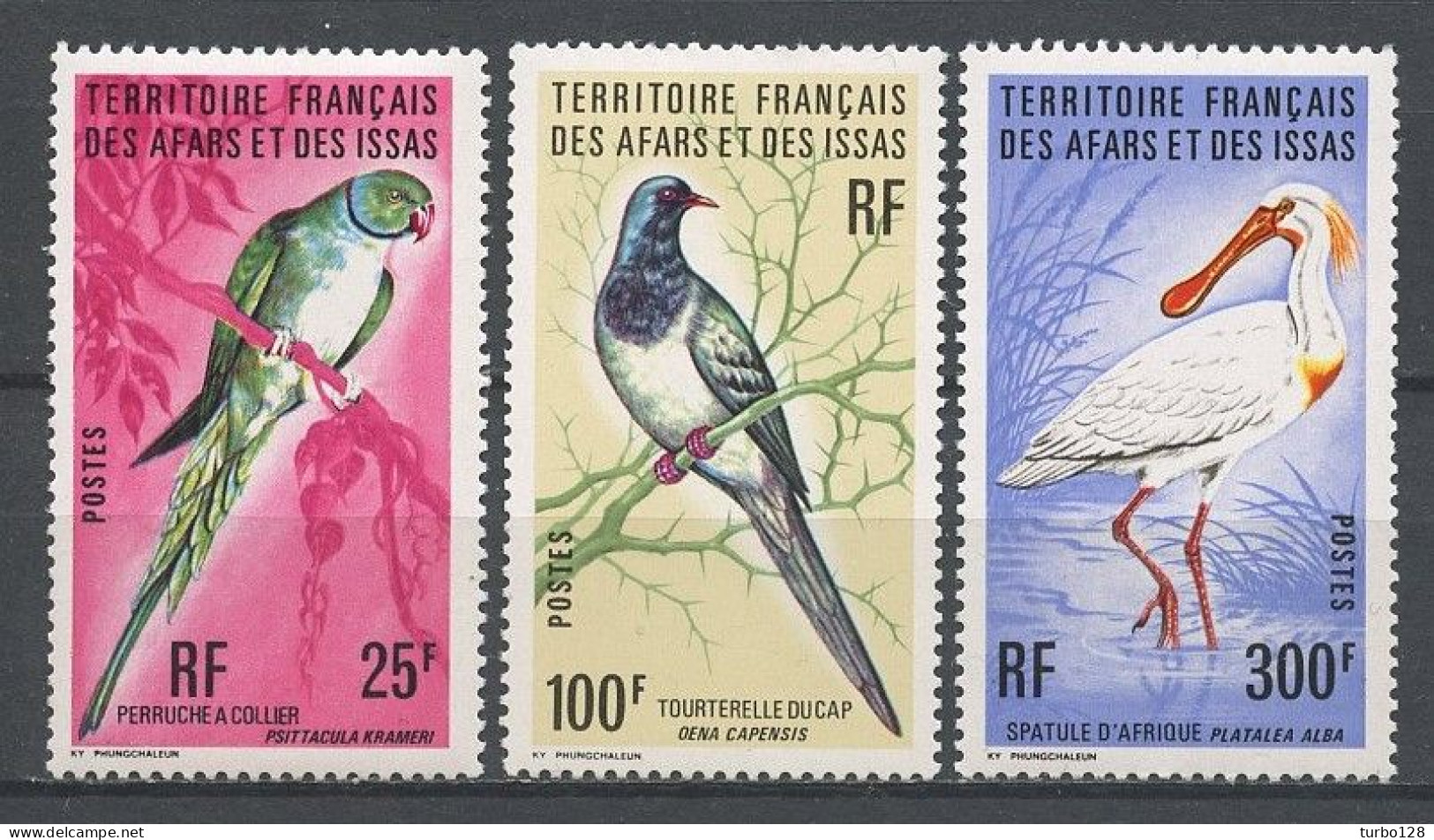 AFARS ISSAS 1976 N° 428/430 ** Neufs MNH Superbe C 37 € Faune Oiseaux Perruche Birds Animaux - Neufs