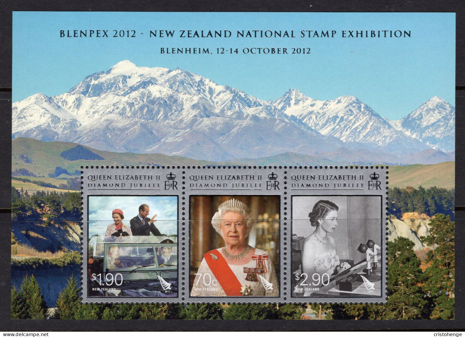 New Zealand 2012 Blenpex National Stamp Exhibition MS MNH (SG MS3404) - Unused Stamps