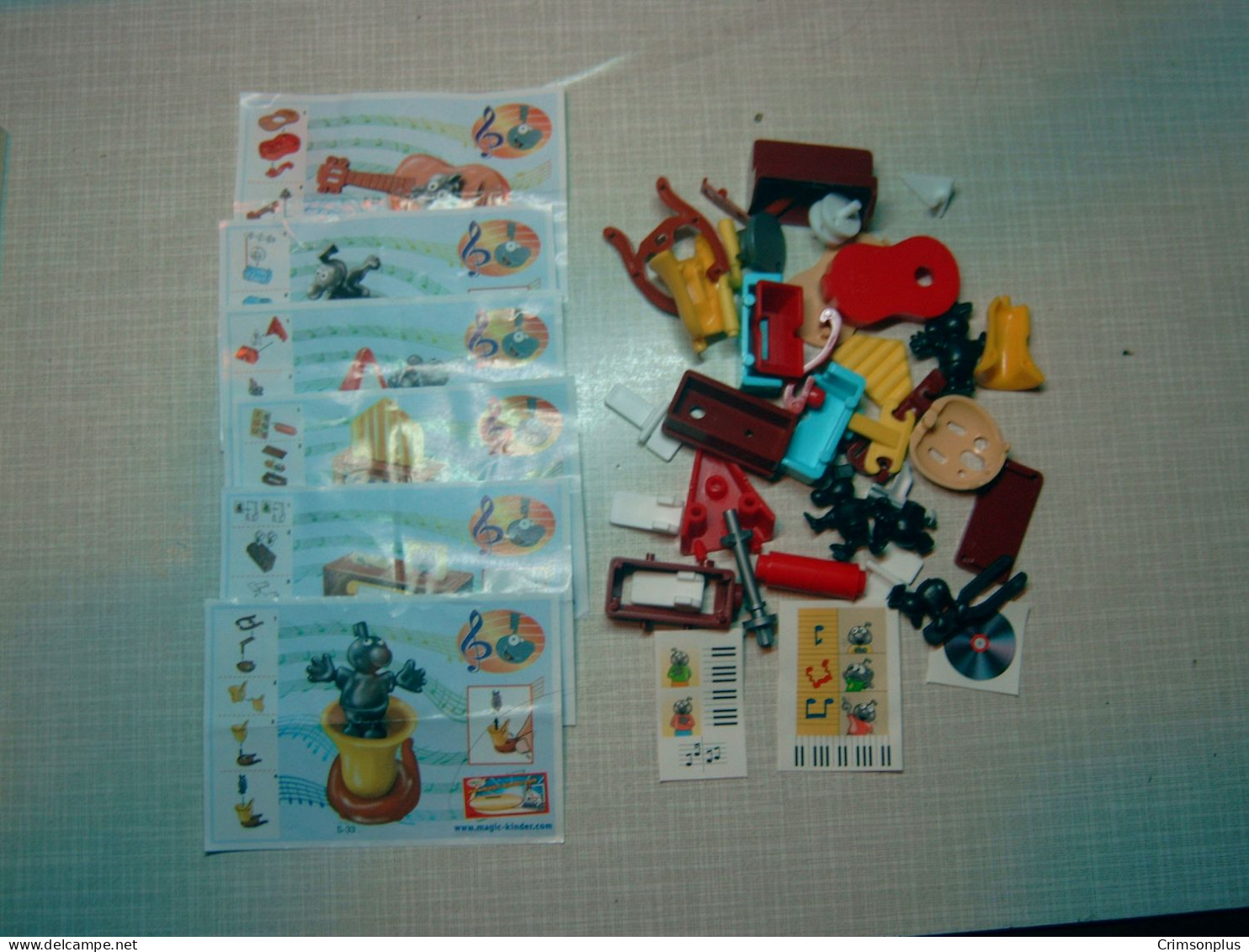 2006 Ferrero - Kinder Surprise - S-28, S-29, S-30, S-31, S-32 & S-33   - Notes Music Characters - Toys - Set + 6 BPZ's - Monoblocs