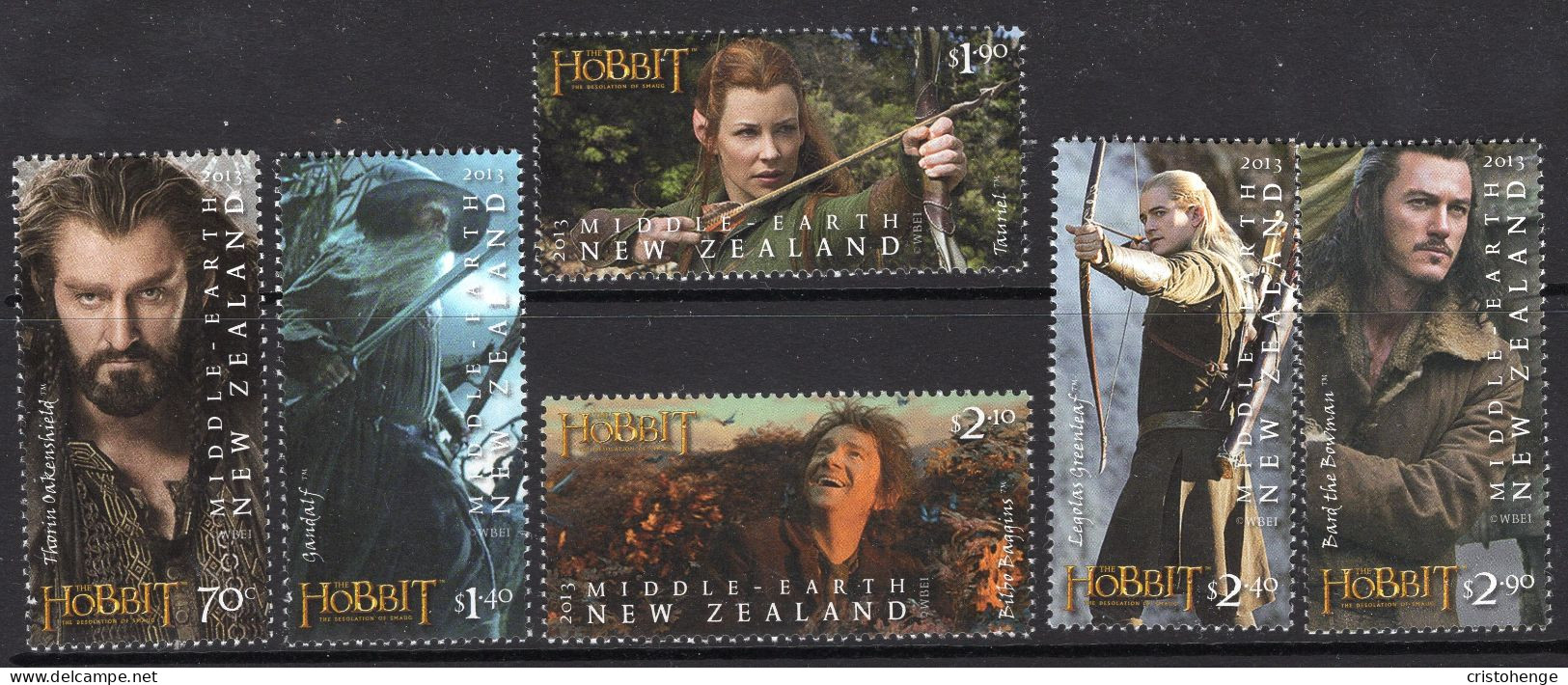 New Zealand 2013 The Hobbit - The Desolaution Of Smaug Set MNH (SG 3512-3517) - Unused Stamps