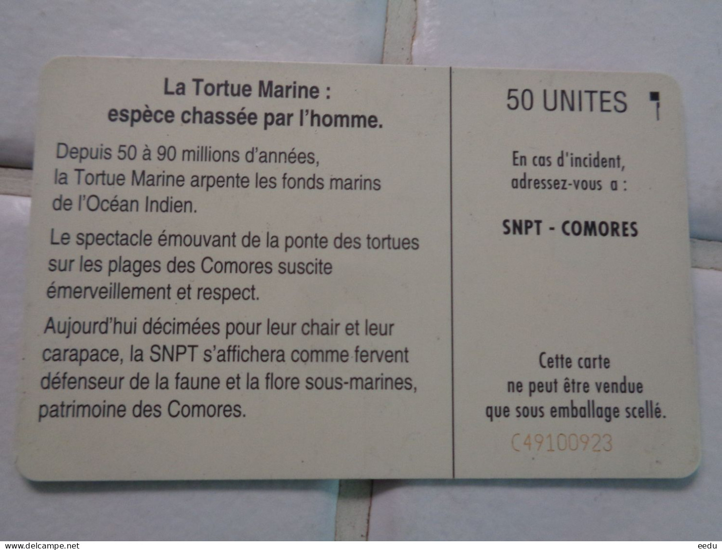 Comoros Phonecard - Comore