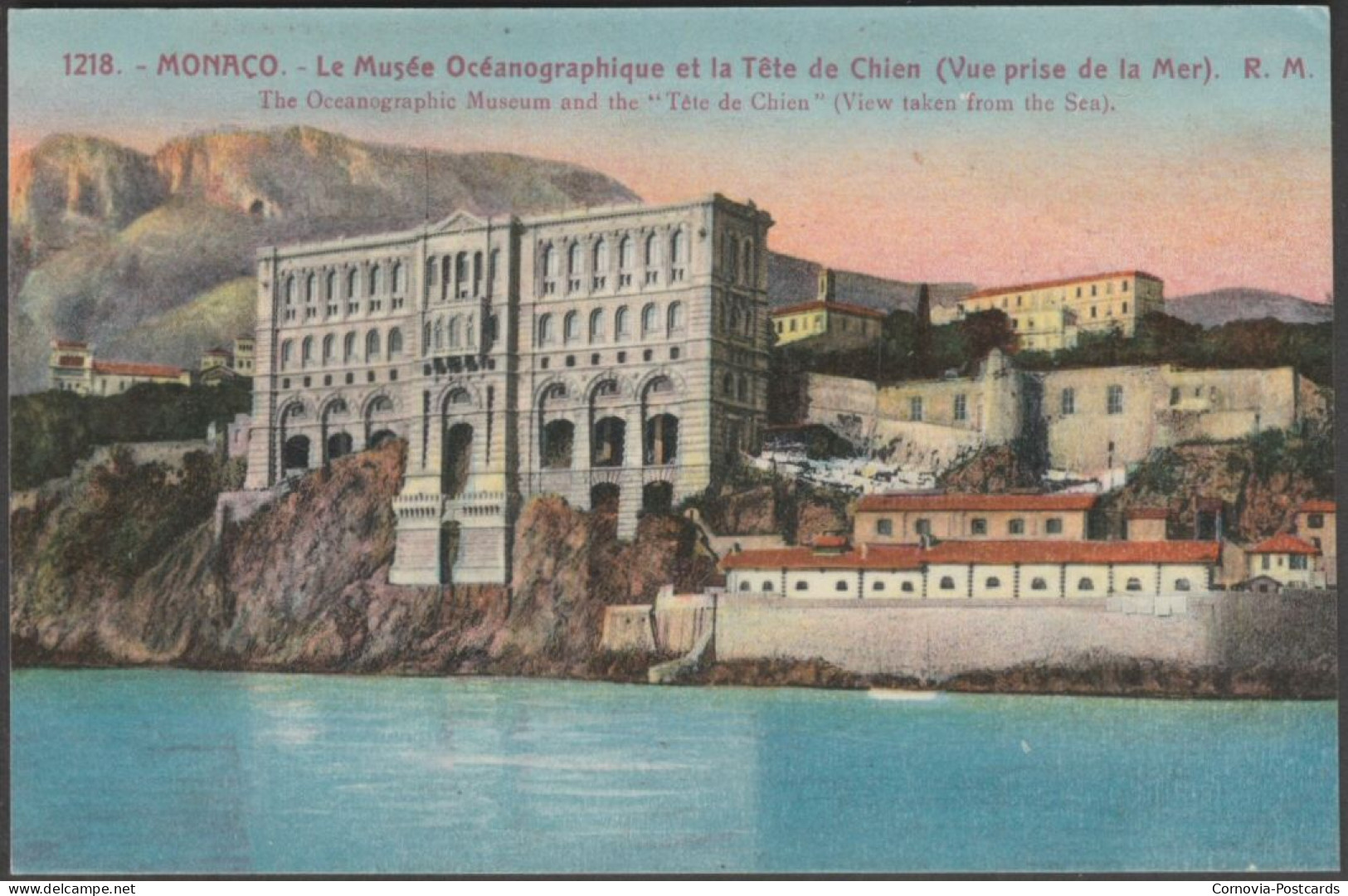 Le Musée Océanographique Et La Tête De Chien, Monaco, C.1920s - Rostan Et Munier CPA RM1218 - Oceanographic Museum