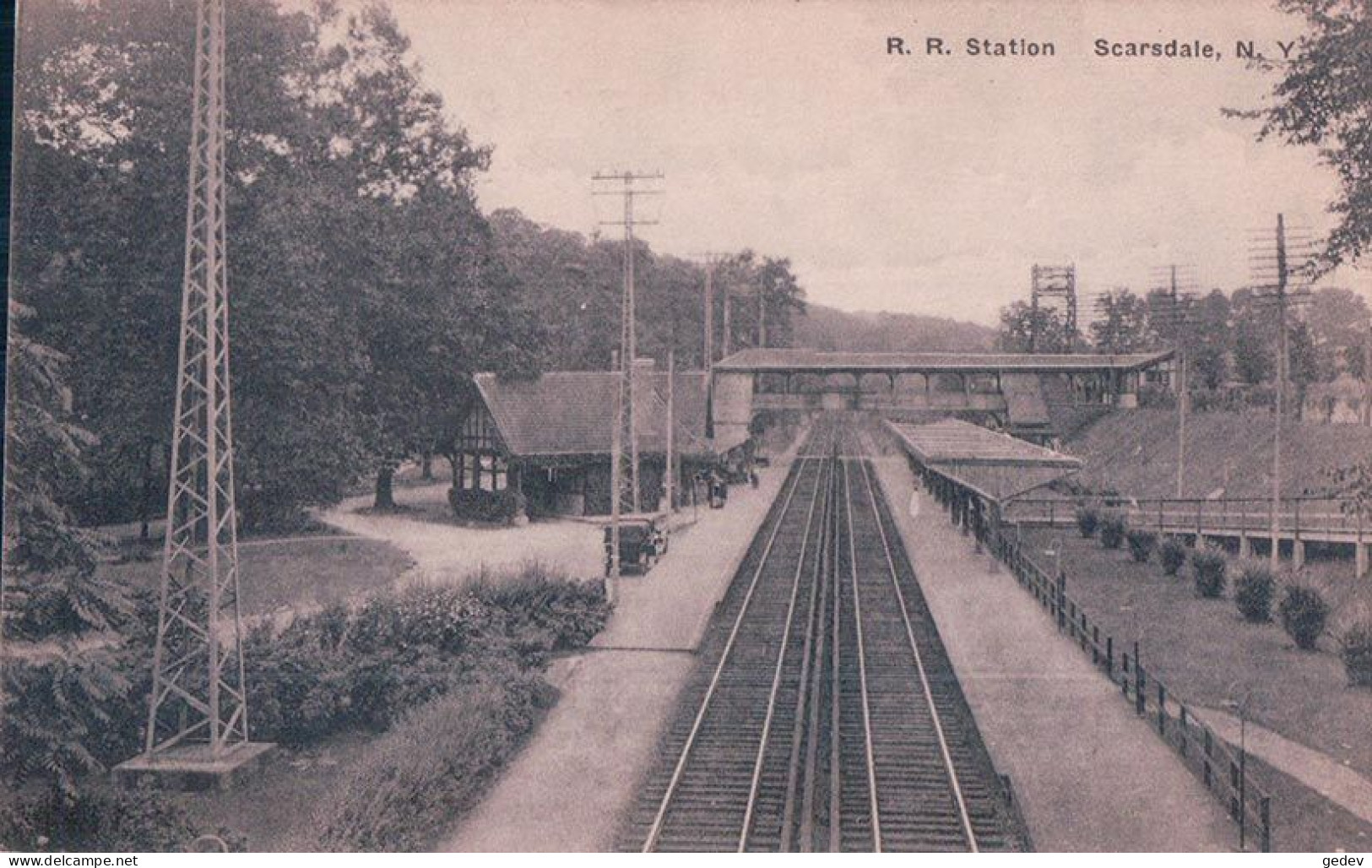 US, Scarsdale New York, R.R.Station, Chemin De Fer (739) - Trasporti