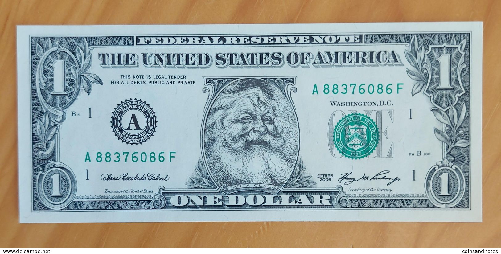 USA 2006 - Santa Claus Real $1 Note - Christmas Gift - Ltd Edition - Collections