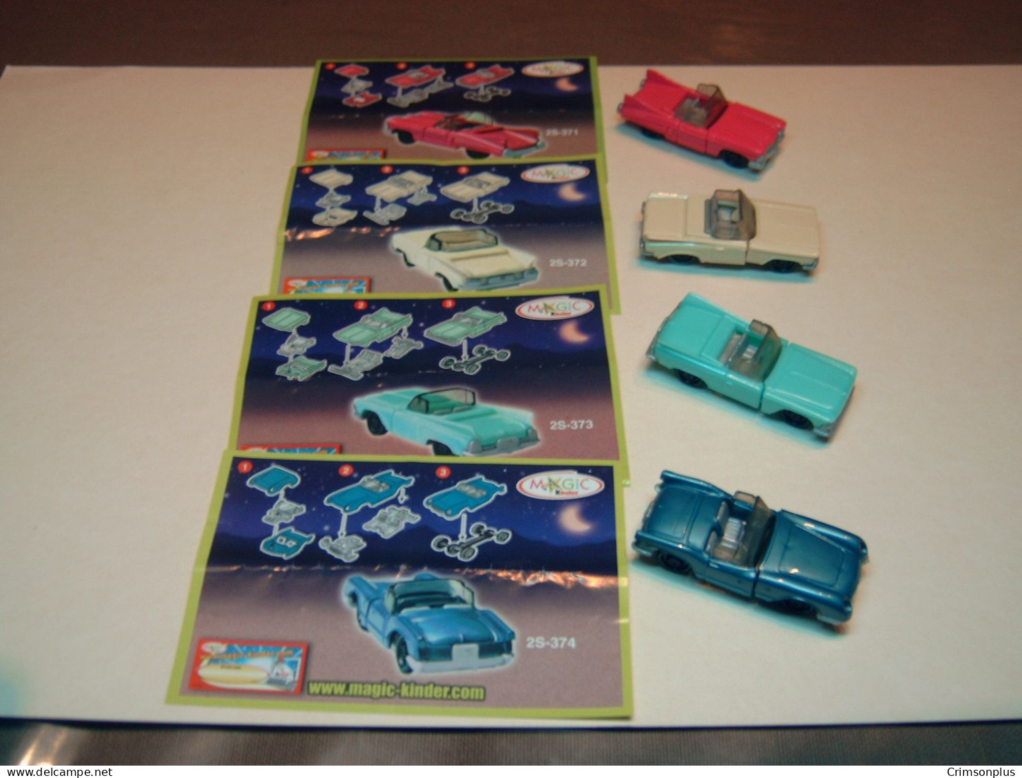 2006 Ferrero - Kinder Surprise - 2S-371, 2S-372, 2S-373 & 2S-374  Cars - Complete Set + 4 BPZ's - Monoblocs