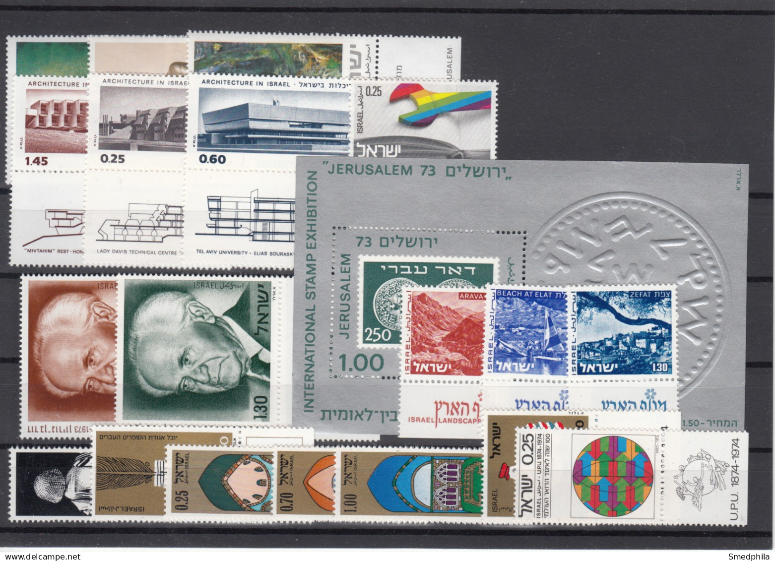 Israel 1974 - Lot  MNH ** With Tabs - Collections, Lots & Series