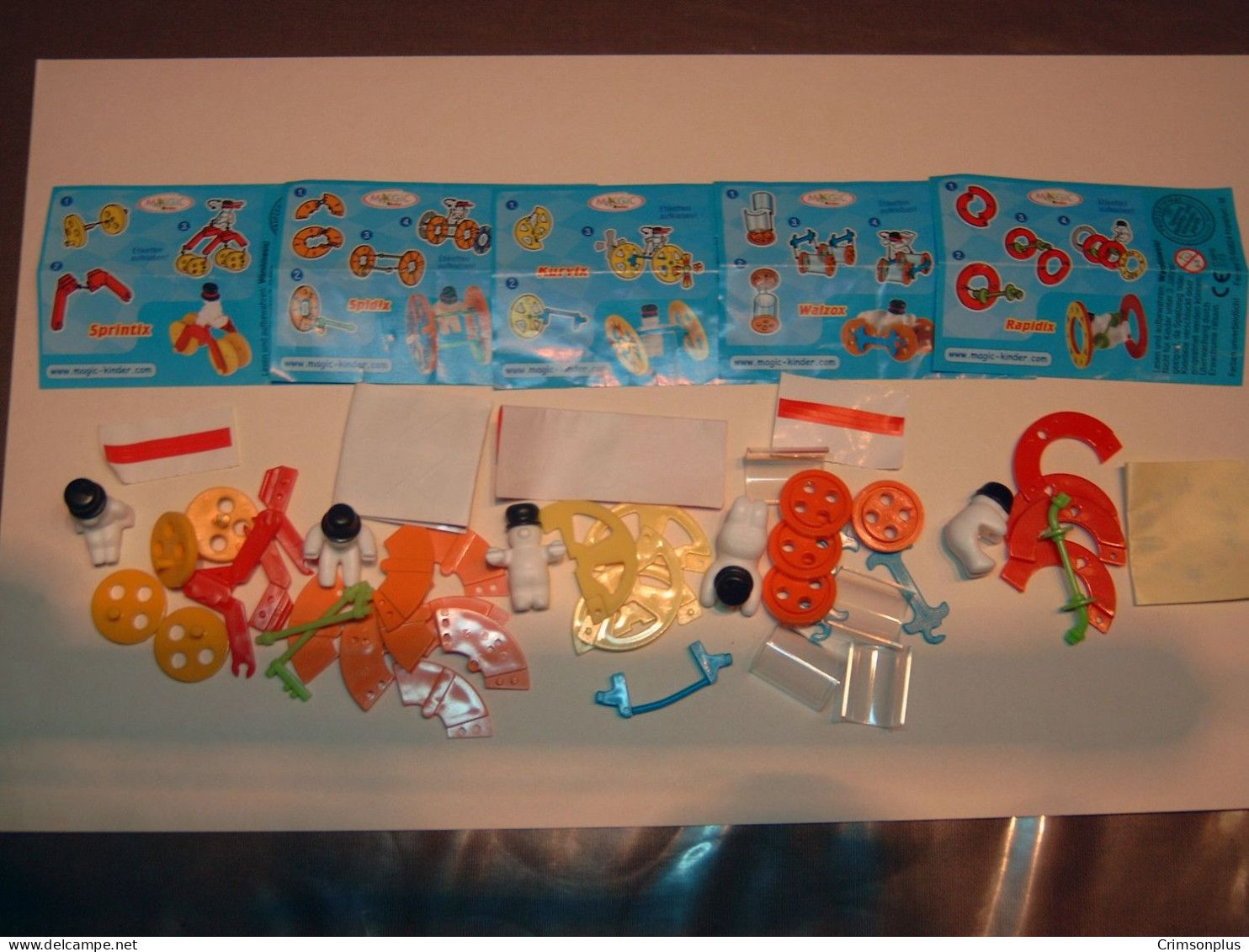 2005 Ferrero - Kinder Surprise - C69, C70, C71, C72 & C73 - Roller Racers - Complete Set + 5 BPZ - Monoblocs