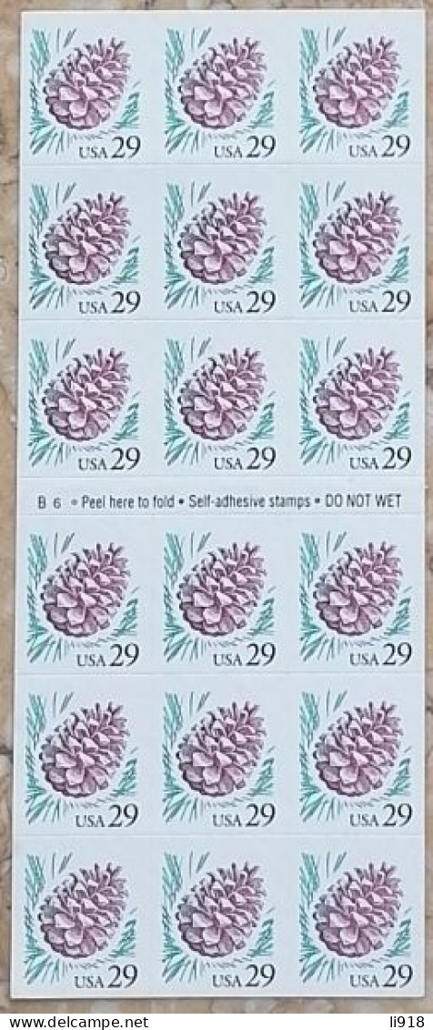 USA 1993 Pine Cone Booklet MNH - 3. 1981-...