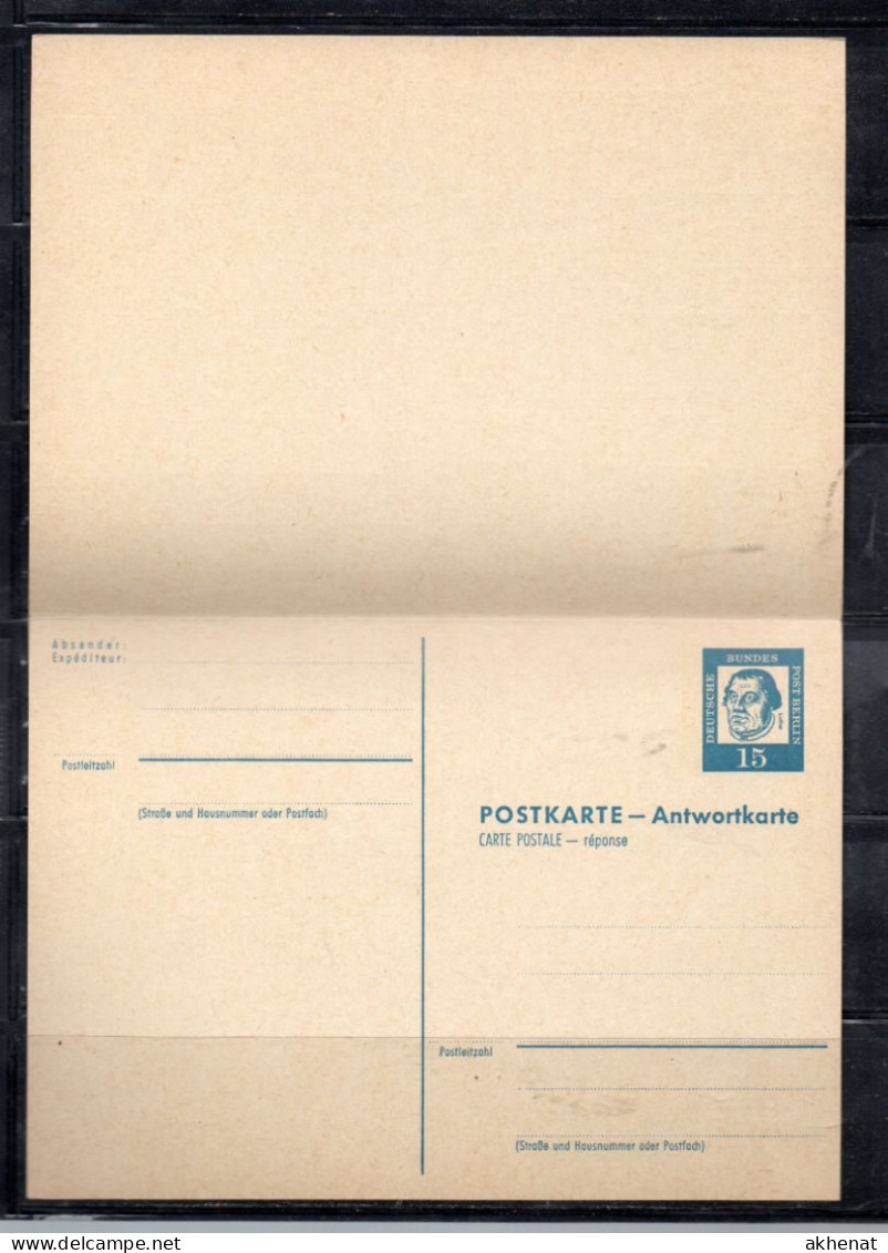 858/500 - BERLINO GERMANIA  , Cartolina + Antwortkarte - Cartes Postales - Neuves