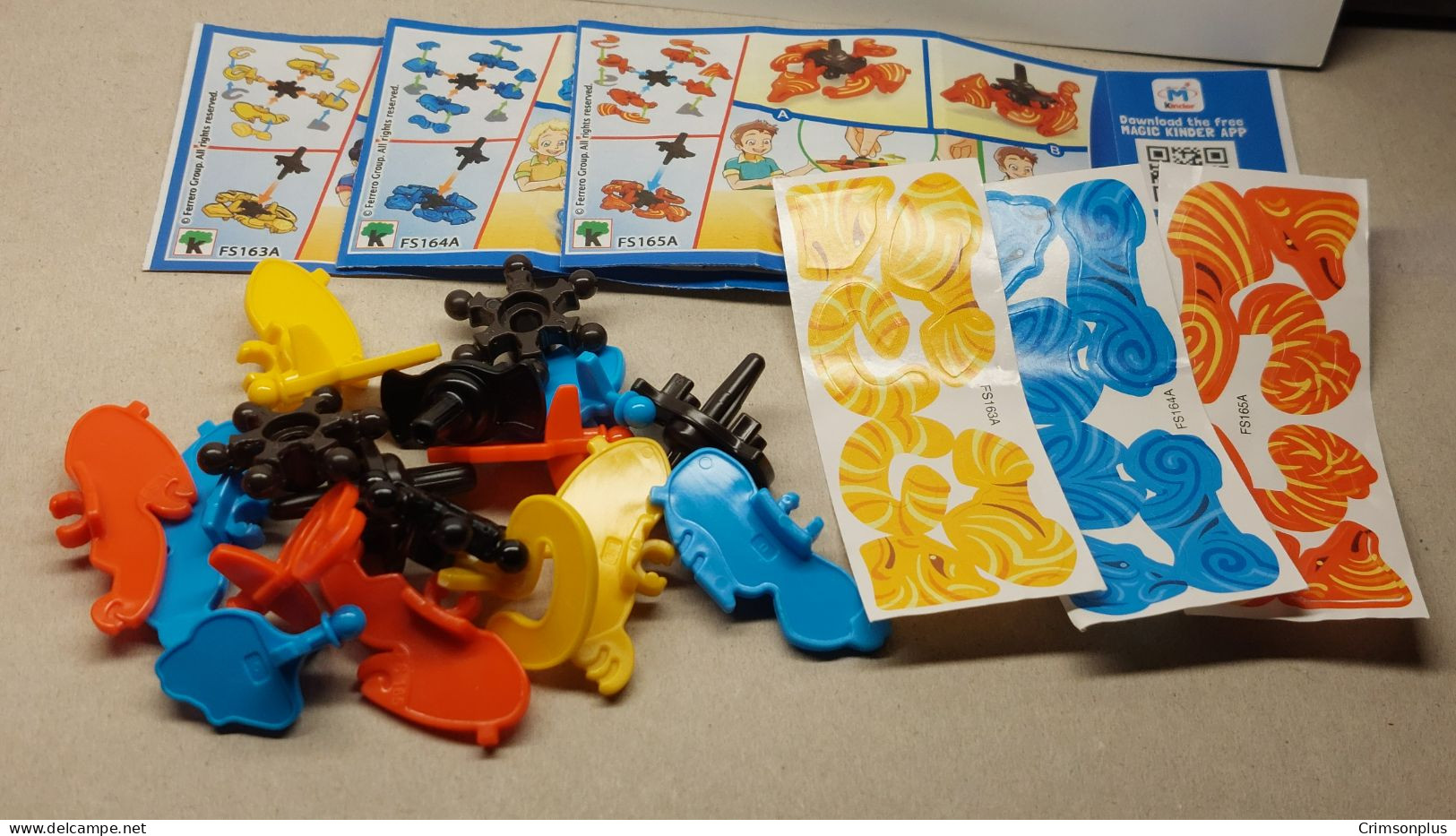 2015 Ferrero - Kinder Surprise - FS163A, FS164A & FS165A - Go Move - Whirligig - Complete Set + 3 BPZ's - Monoblocs