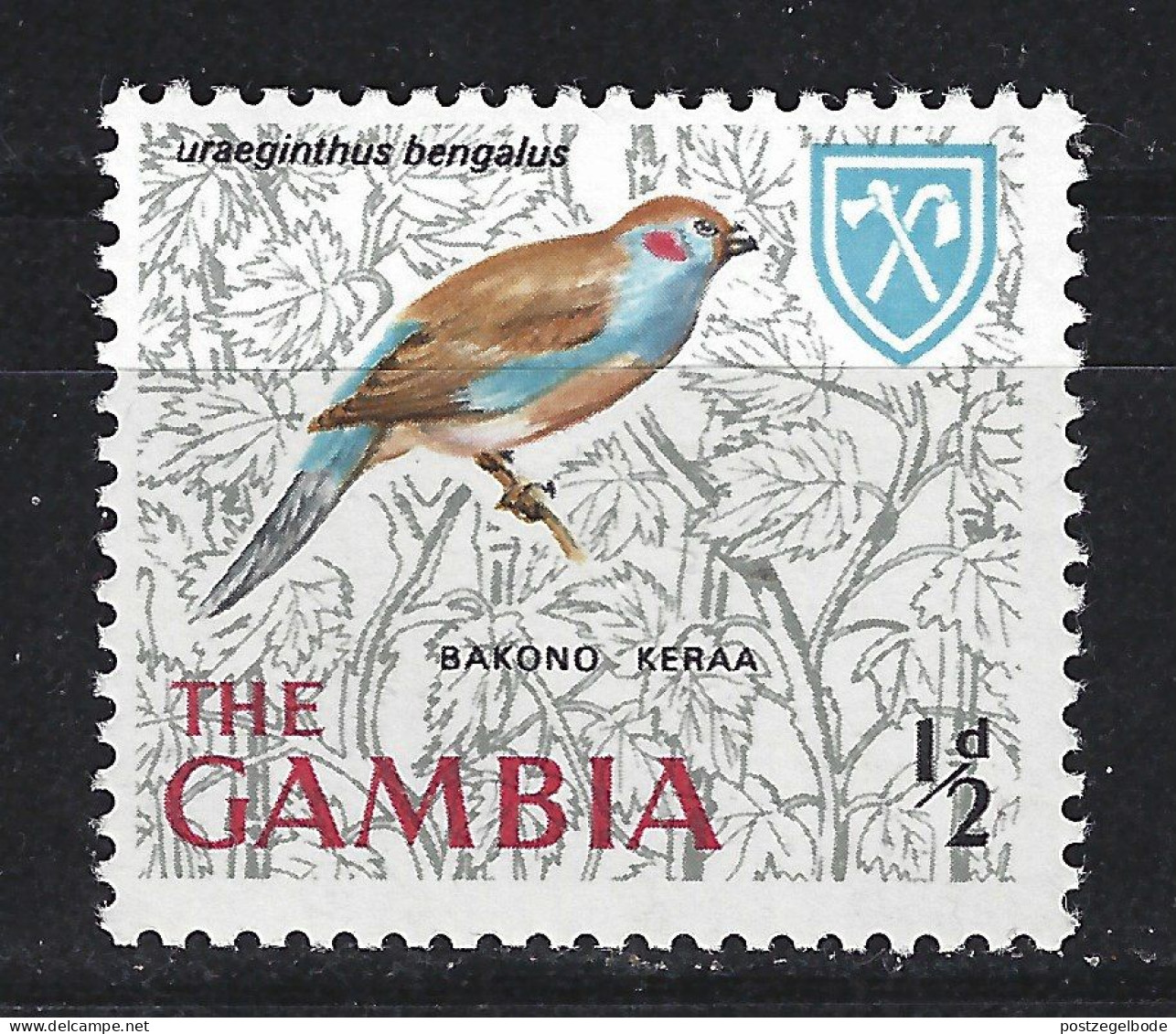 Gambia MNH : Blauw Fazant Red Cheeked Cordonbleu Vink Finch Pinson Pinzon Vogel Bird Ave Oiseau - Sparrows