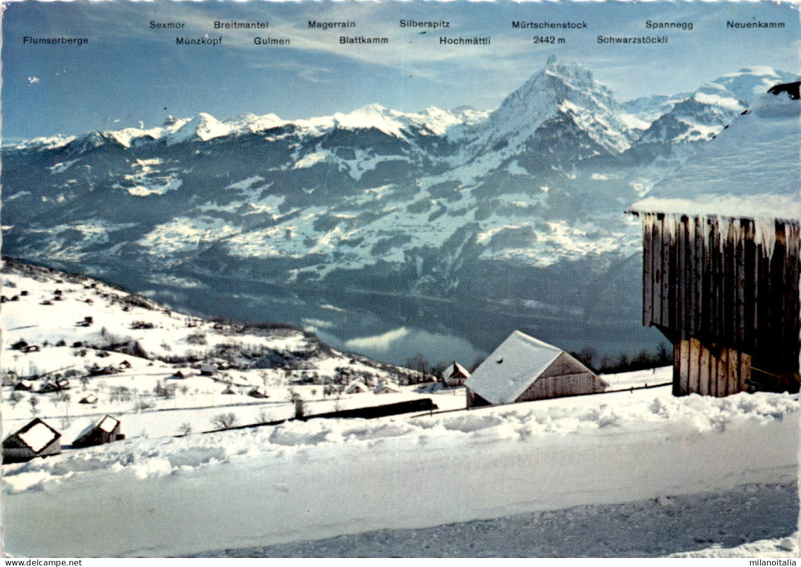 Kurort Amden - Blick Auf Walensee Und Mürtschenstock (32289) - Amden