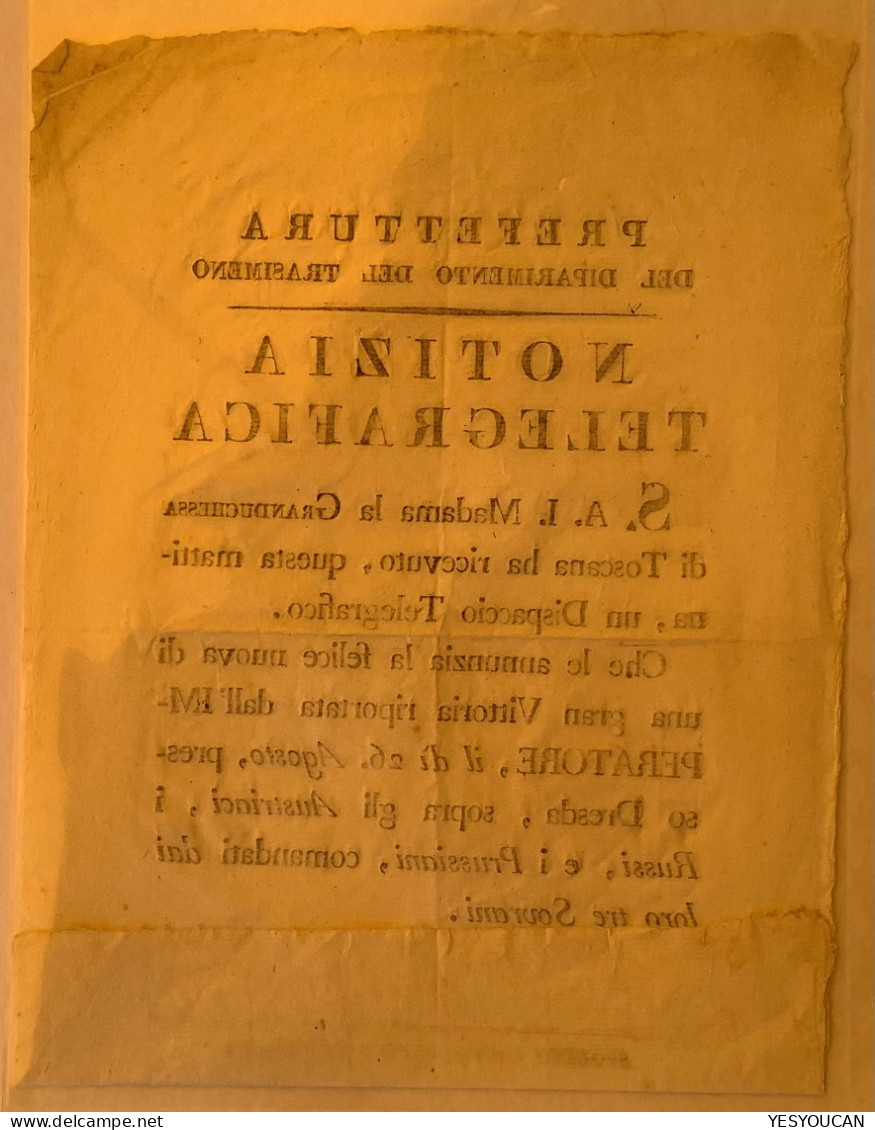 1812Département Conquis 117Trasimène SPOLETO(Umbria)Napoléon’s Last Victory DRESDEN Sachsen (war Armée Toscana Italia - Stato Pontificio