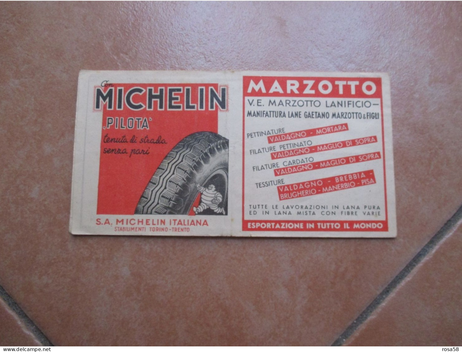 Chiudilettera 1940 10°Campagna Naz.francobollo Antitubercolare Anno XVIII  Libretto Pubblicità Epoca MICHELIN MARZOTTO - Fiscale Zegels