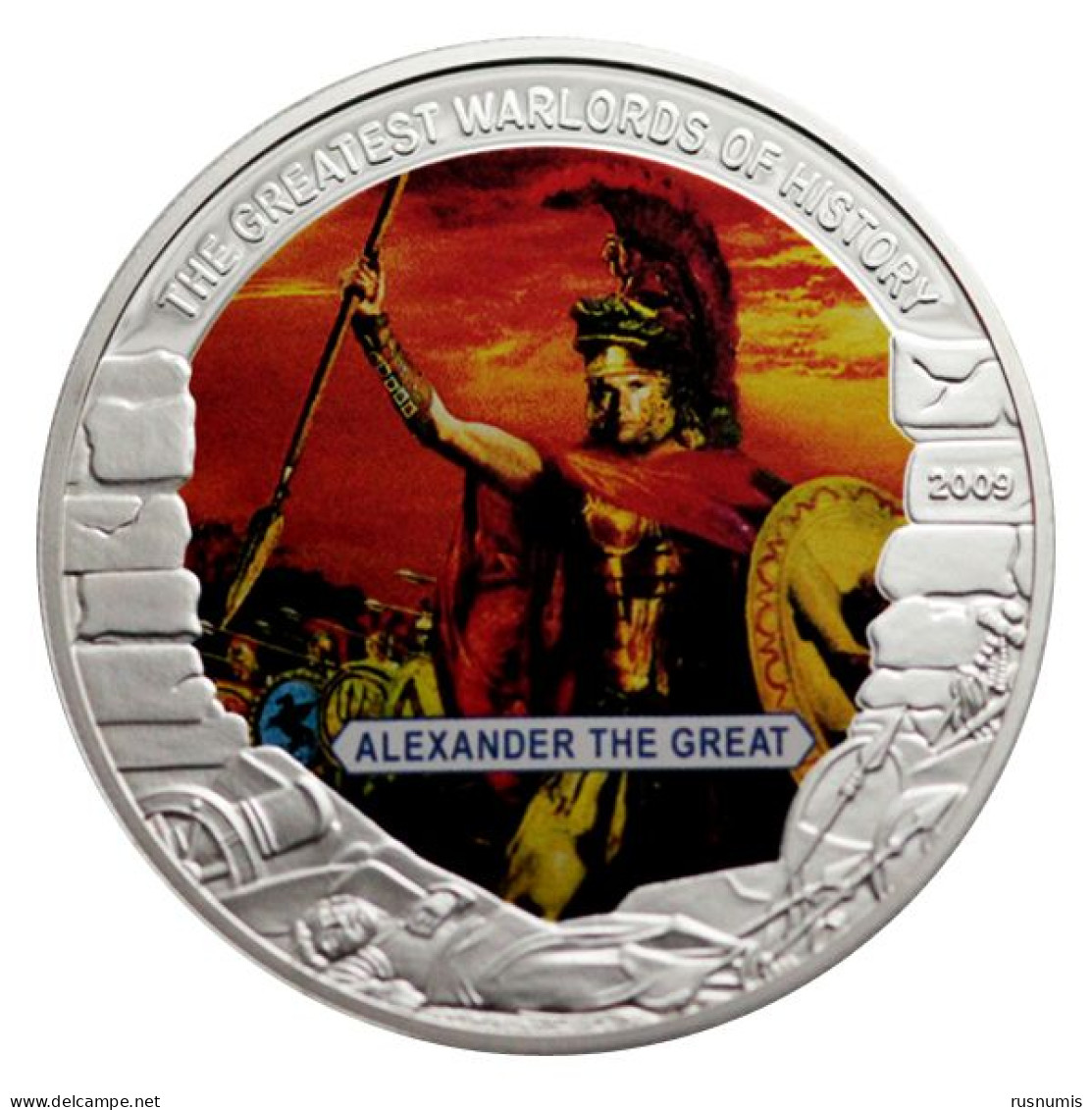 LIBERIA 5 $ GREATEST WARLORDS OF HISTORY - ALEXANDER THE GREAT 2009 - Liberia