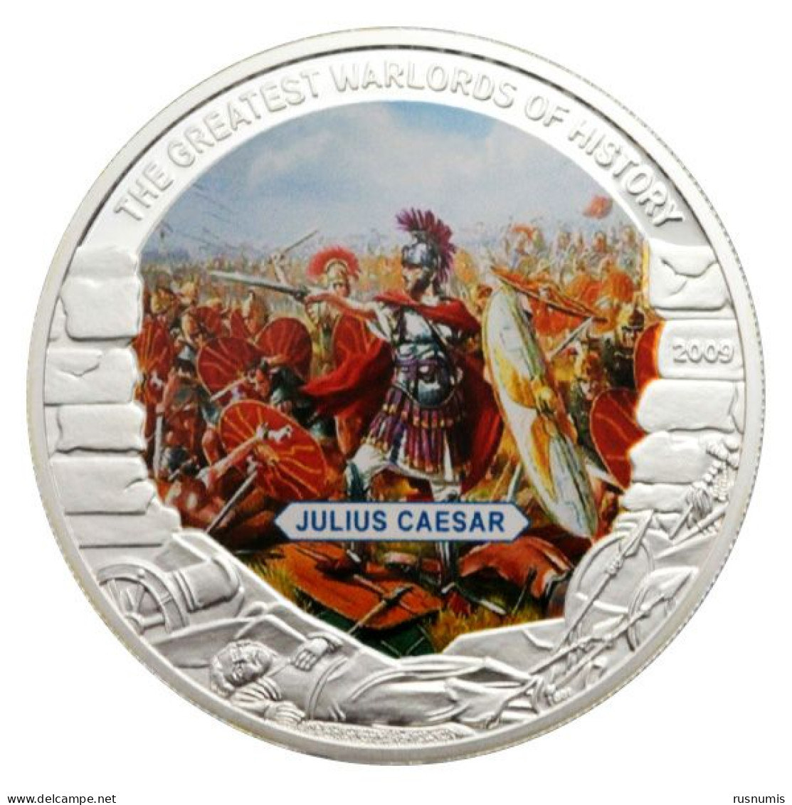 LIBERIA 5 $ GREATEST WARLORDS OF HISTORY - JULIUS CAESAR 2009 - Liberia