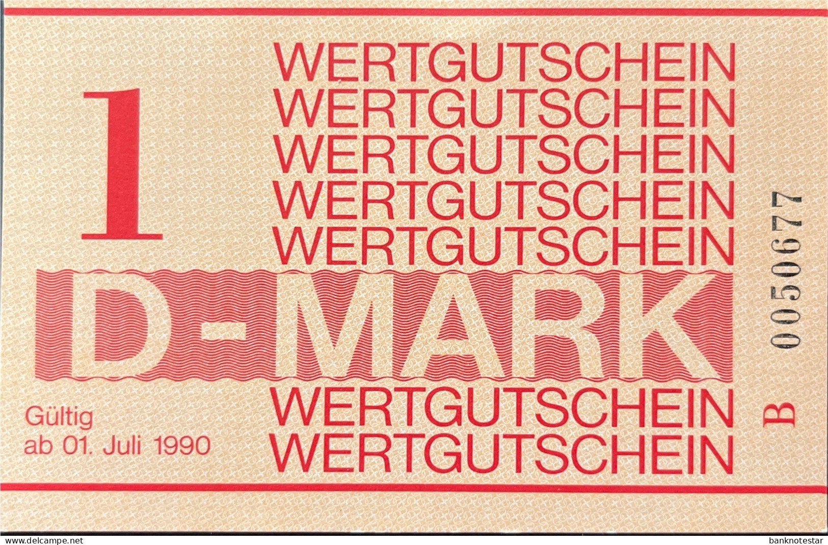 German Democratic Republic 1 Mark, P-NL (1990) - PRISON MONEY - UNC - Andere & Zonder Classificatie