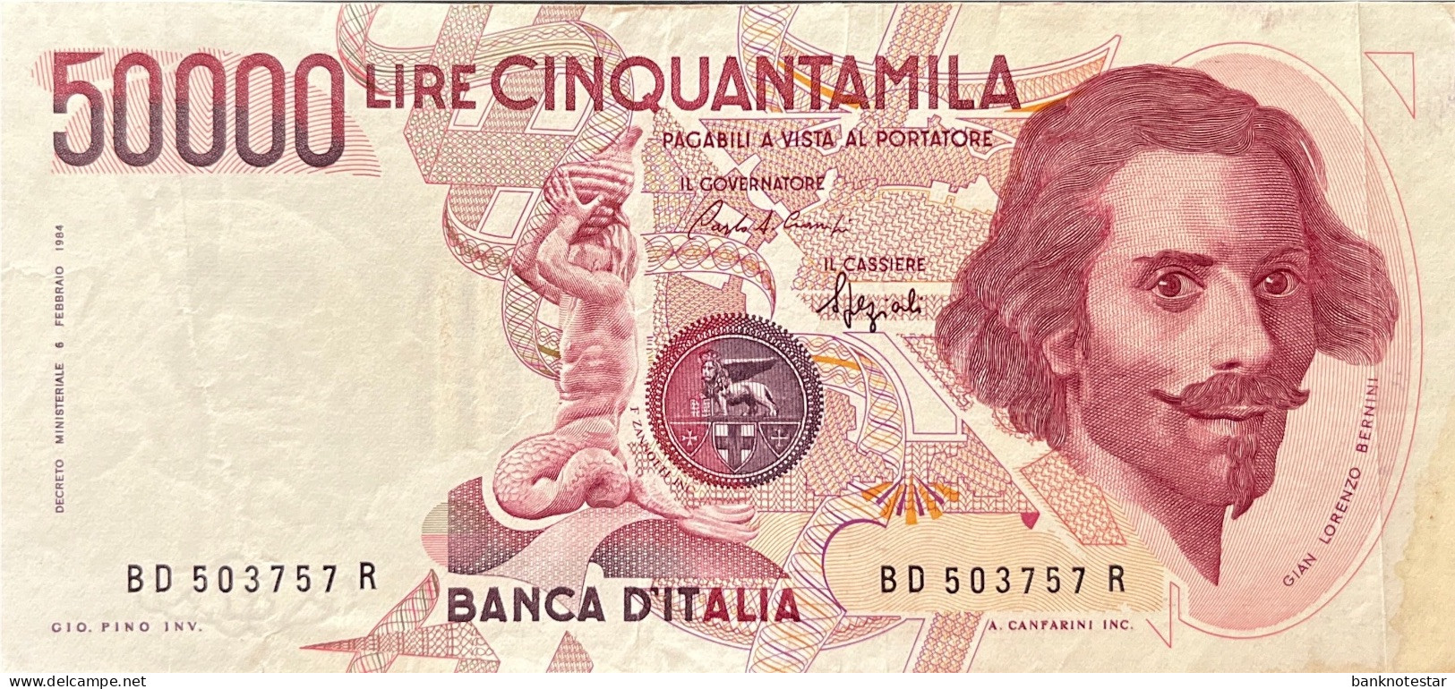 Italy 50.000 Lire, P-113b (25.01.1990) - Very Fine - 50000 Lire