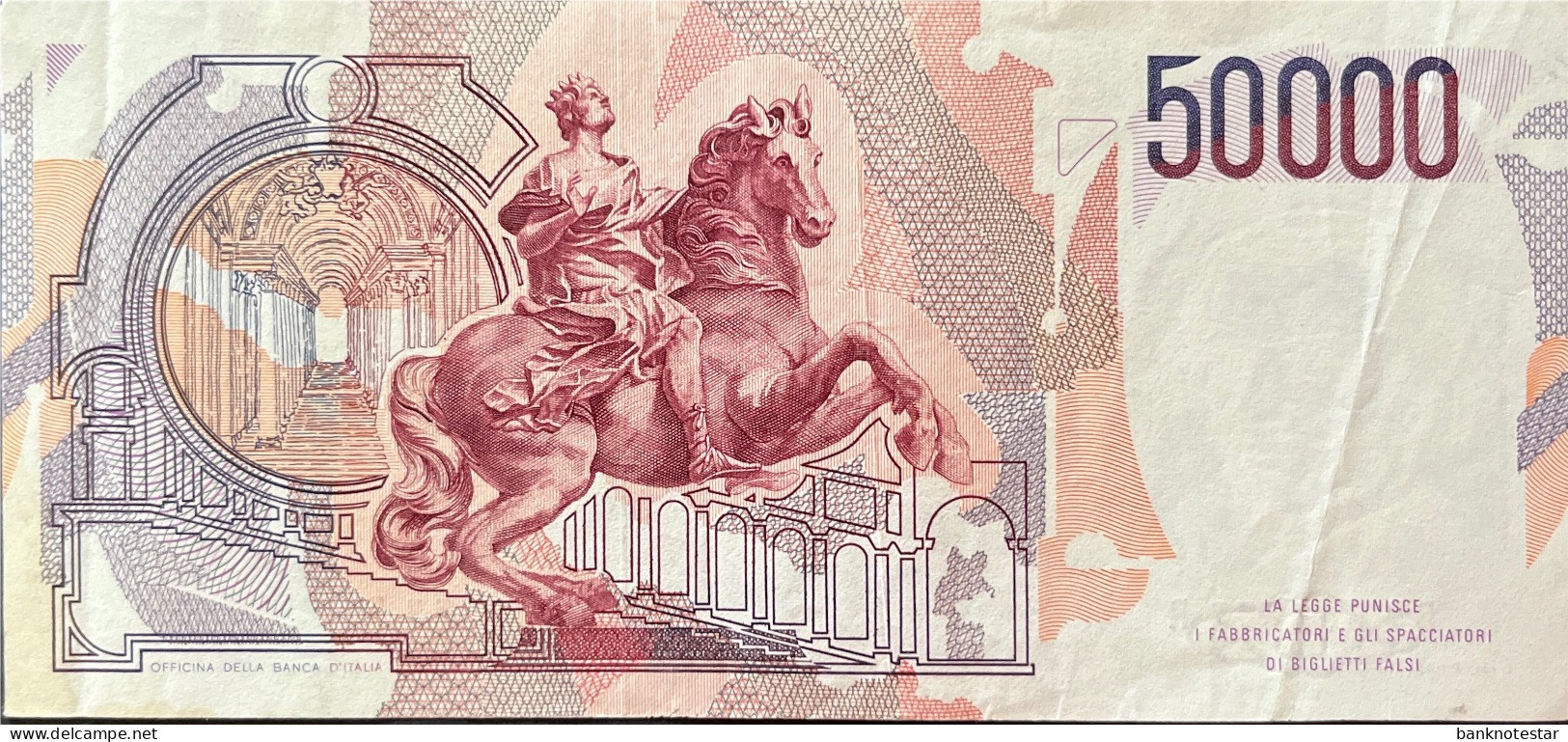 Italy 50.000 Lire, P-113b (25.01.1990) - Very Fine - 50.000 Lire