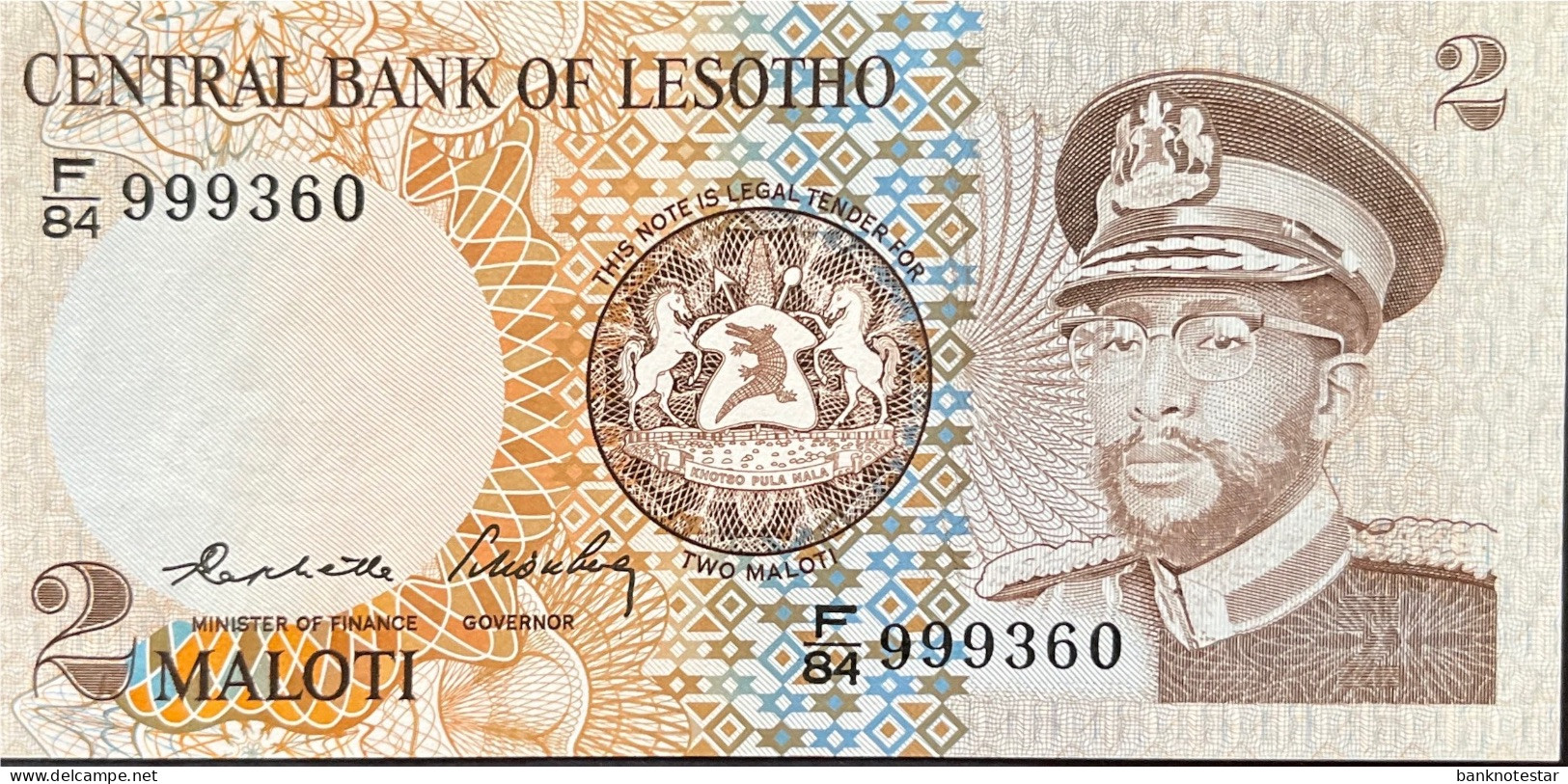 Lesotho 2 Maloti, P-4b (1984) - UNC - Lesoto