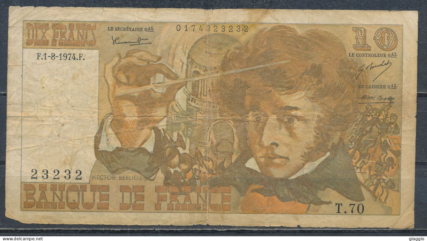 °°° FRANCE 10 FRANCS 1974 °°° - 10 F 1972-1978 ''Berlioz''