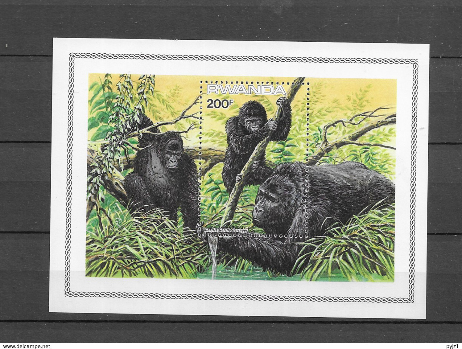 1985 MNH Rwanda - Gorilas