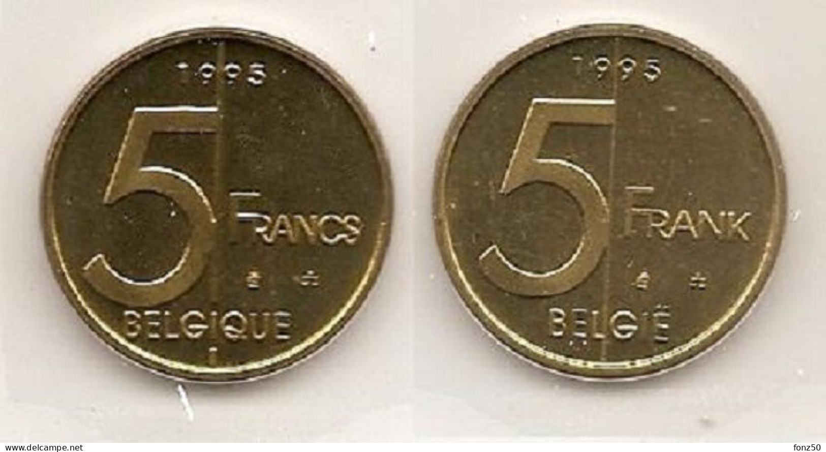5 Frank 1995 Frans+vlaams * Uit Muntenset * FDC - 5 Francs