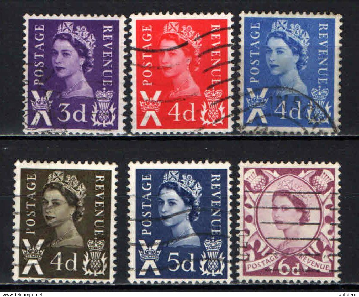 SCOZIA - 1958 - EFFIGIE DELLA REGINA ELISABETTA II - USATI - Scotland