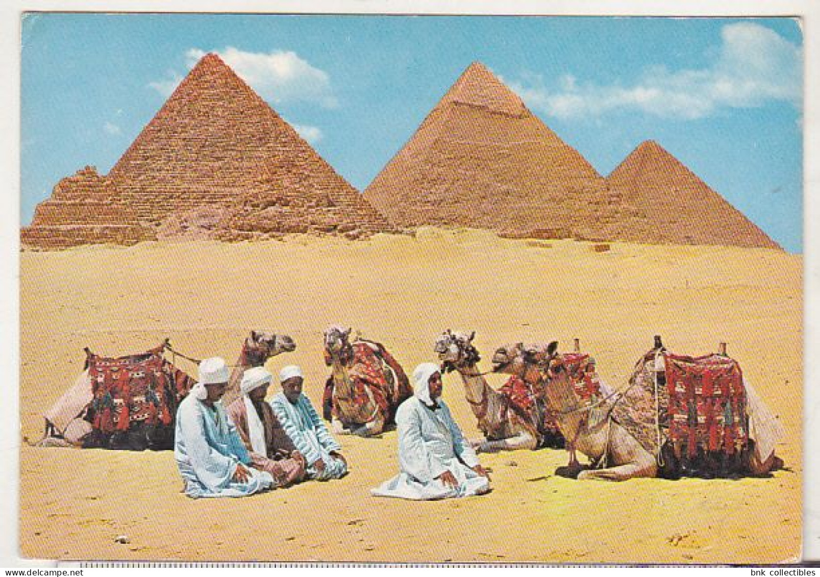 Egypt Old Uncirculated Postcard - Giza - Prayer Near The Pyramids - Afrique