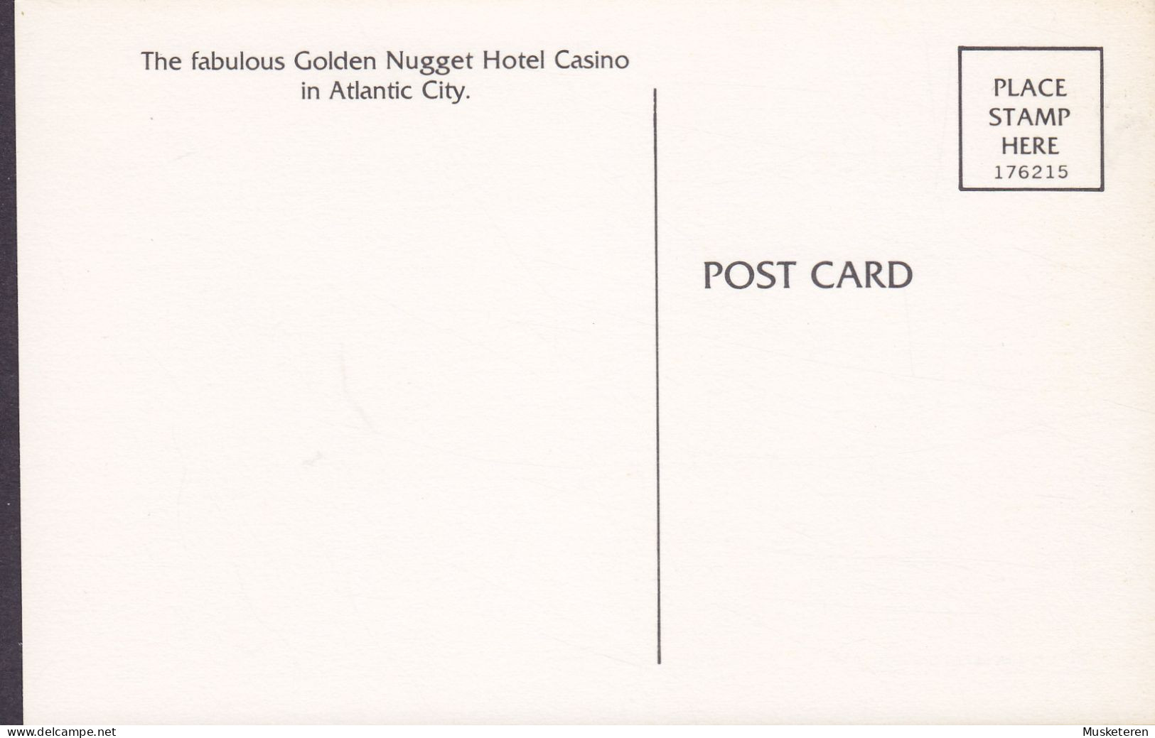 United States PPC The Fabulous Golden Nugget Hotel Casino In Atlantic City (2 Scans) - Atlantic City