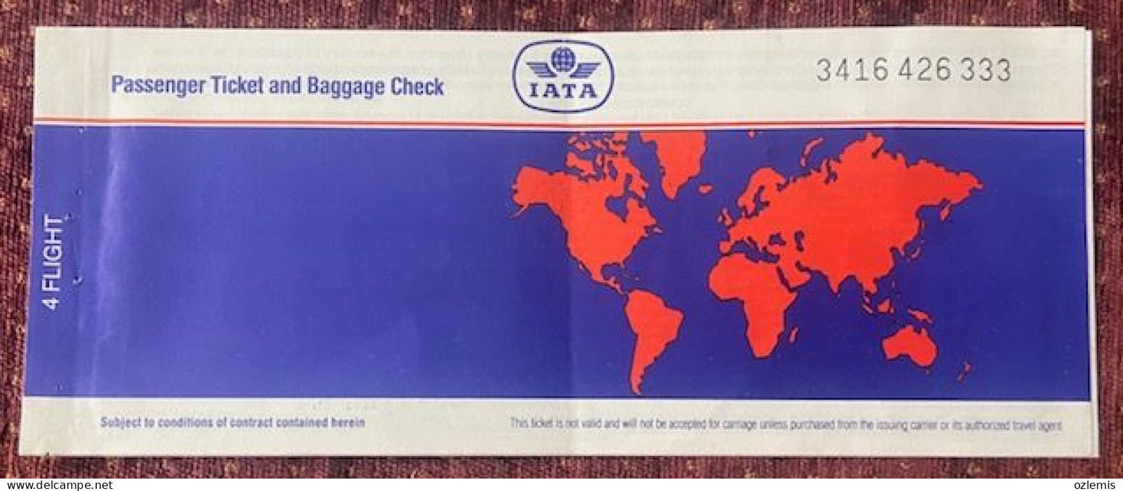 IATA PAN  AM  ,PASSENGER TICKET AND BAGGAGE ,1989 ,TICKET - Billetes