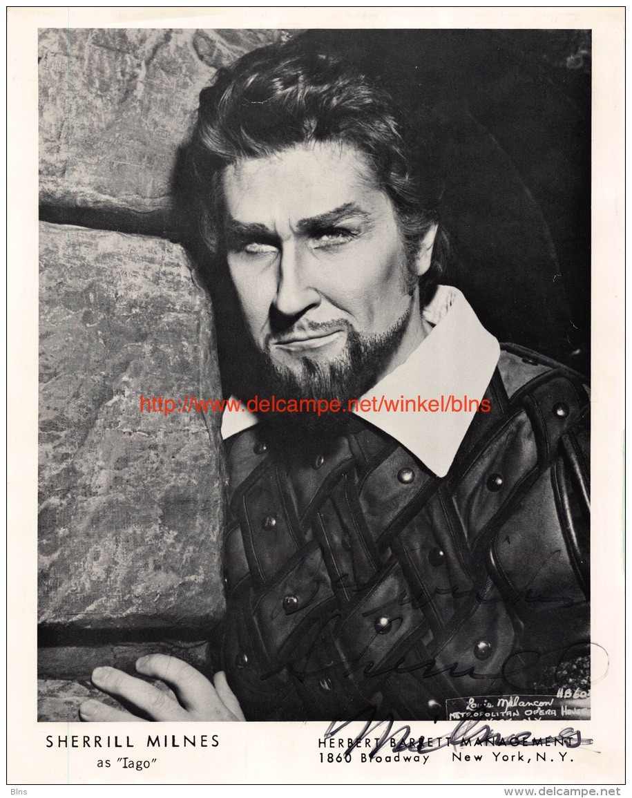 Sherrill Milnes Opera Signed Photo 20x25cm - Autógrafos