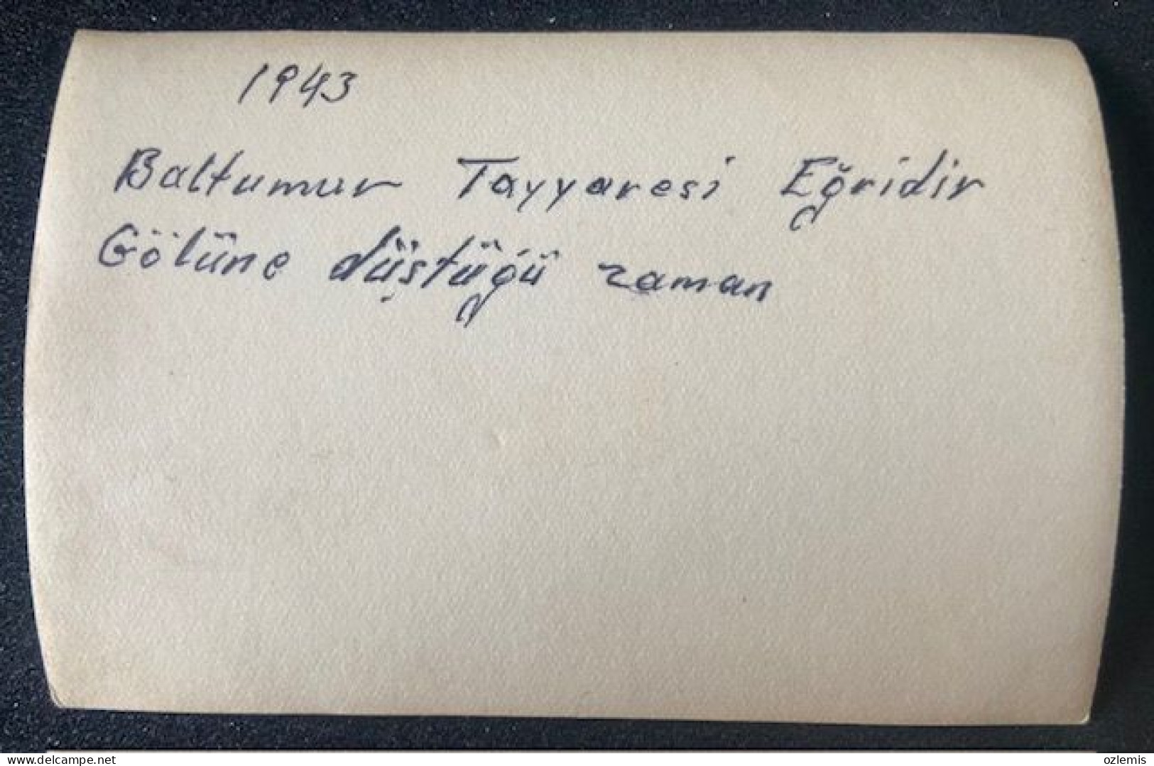TURKEY,TURKEI,TURQUIE ,EGRIDIR, BALTUMUR TAYER ACCIDENT ,,ORGINAL PHOTO,1943 - Chemin De Fer