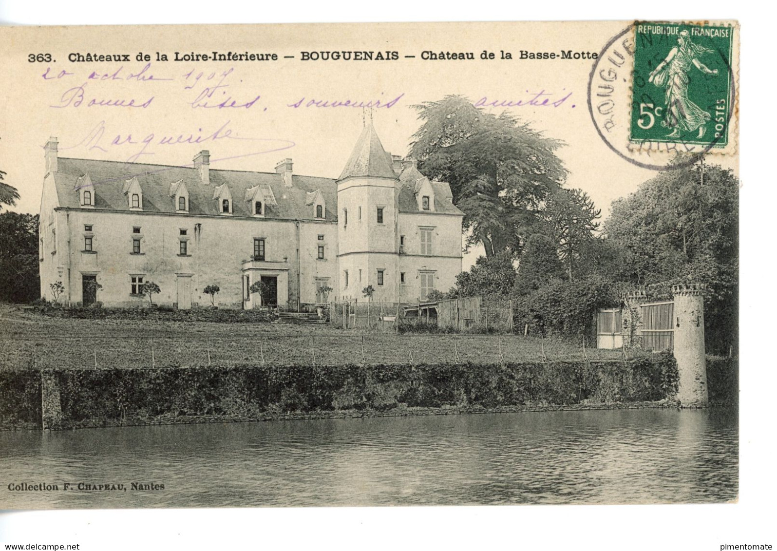 BOUGUENAIS CHATEAU DE LA BASSE MOTTE 1907 - Bouguenais