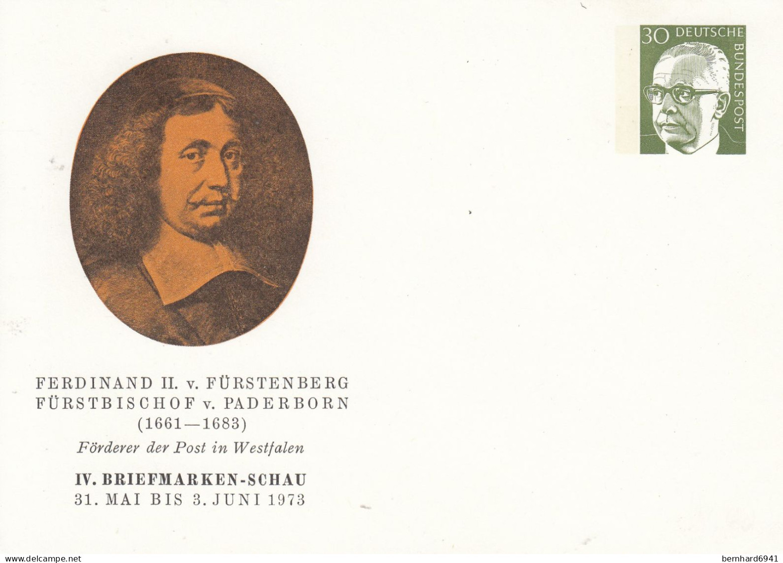 PP 46/7  IV. Briefmarken-Schau 31.mai Bis 3.Juni 1973 - Ferdinand II. V. Fürstenberg - Private Postcards - Mint