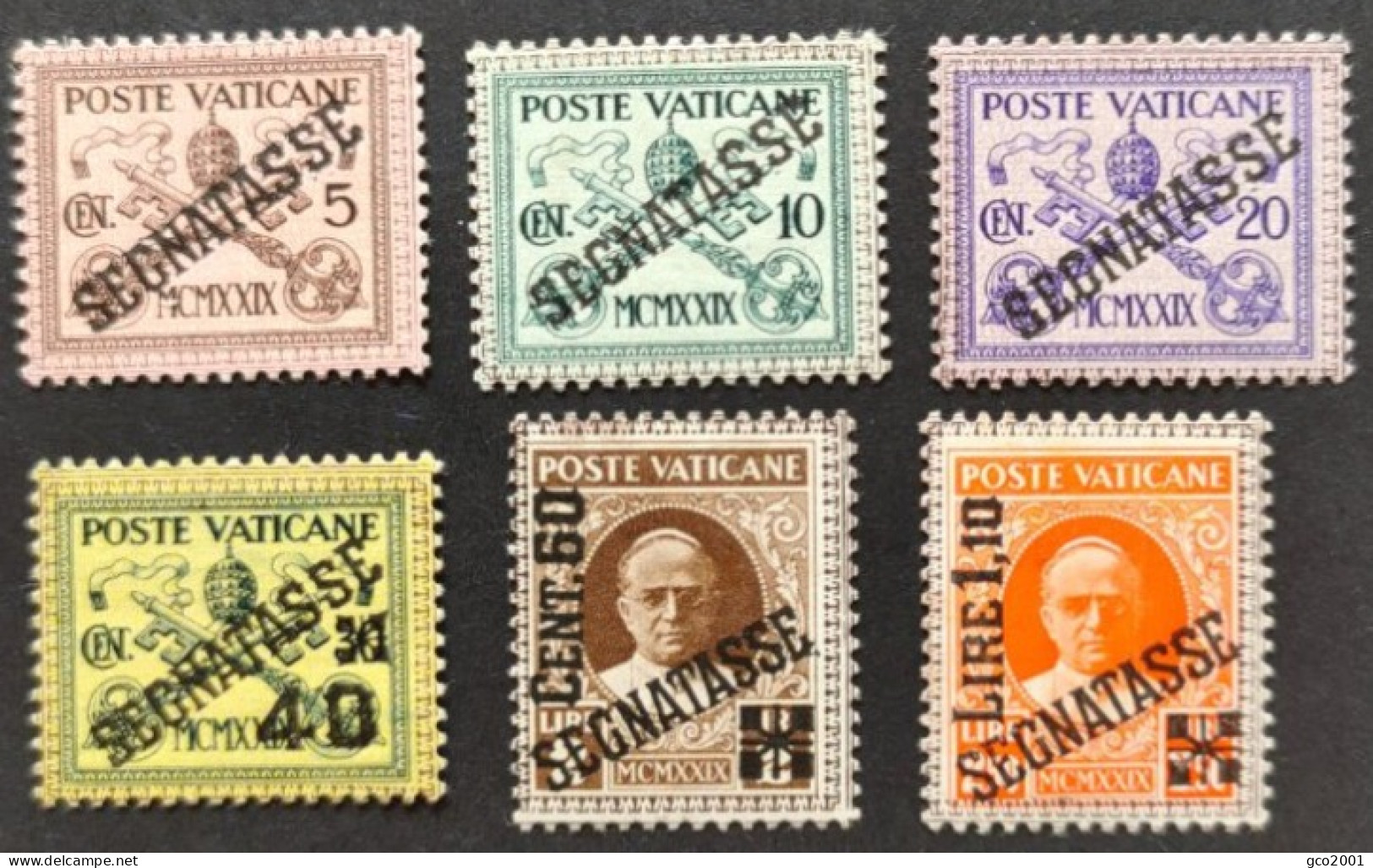 VATICAN / YT Taxe 1 - 6 / RELIGION - PAPE - PIE XI / NEUFS * / MH - Postage Due